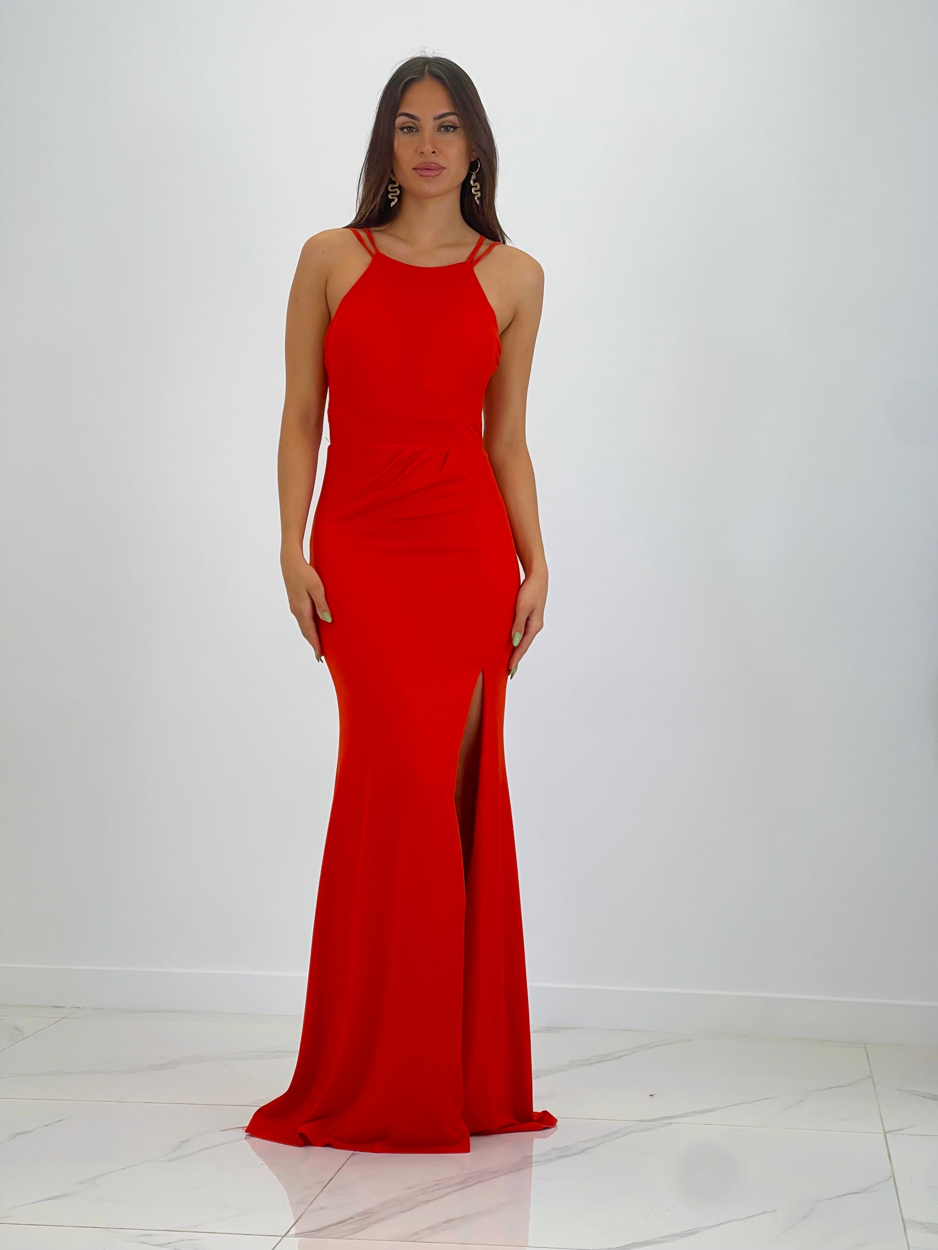 Vestido halter ceremonia Dionisia