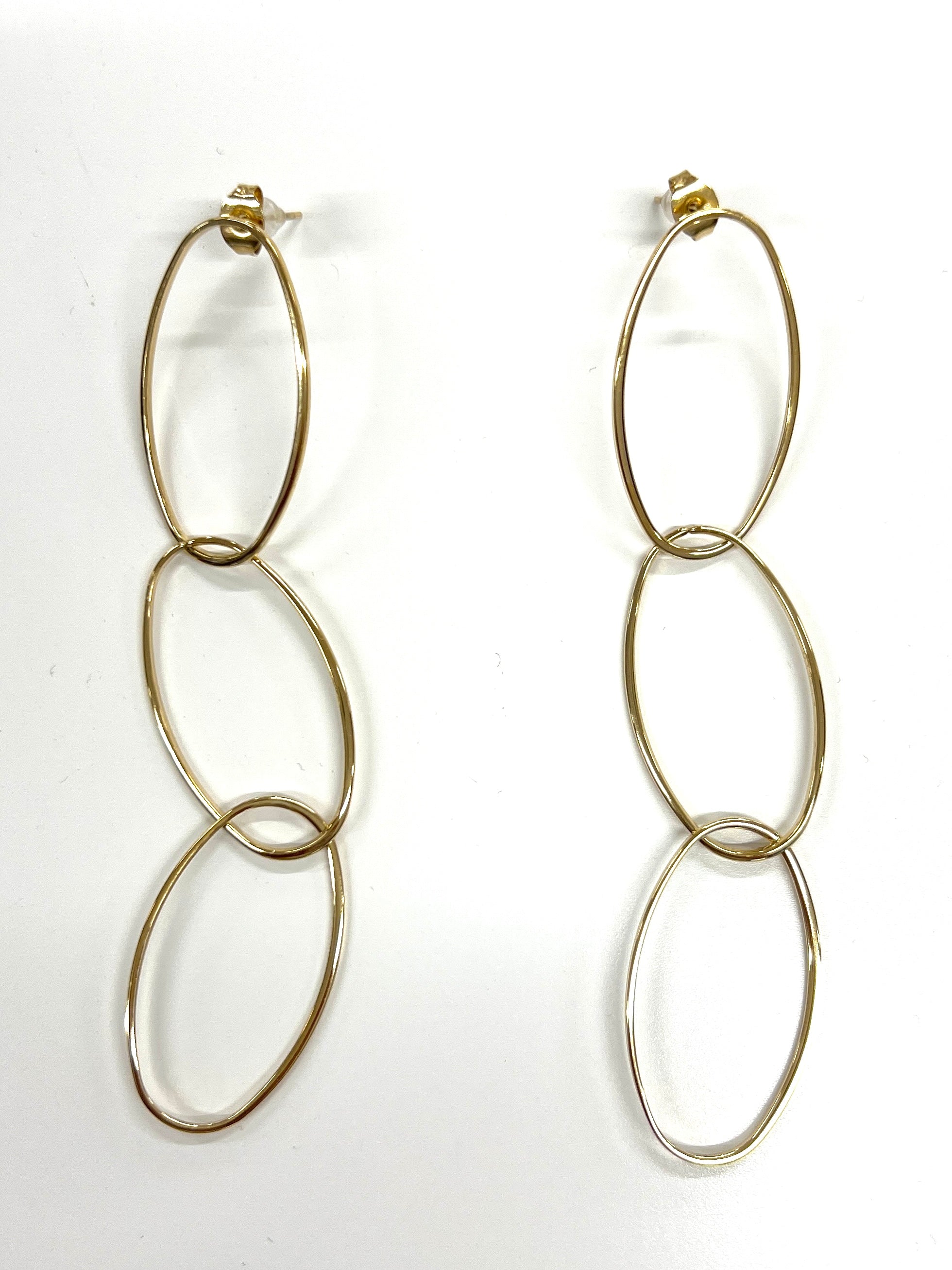 Pendientes largos ovalos