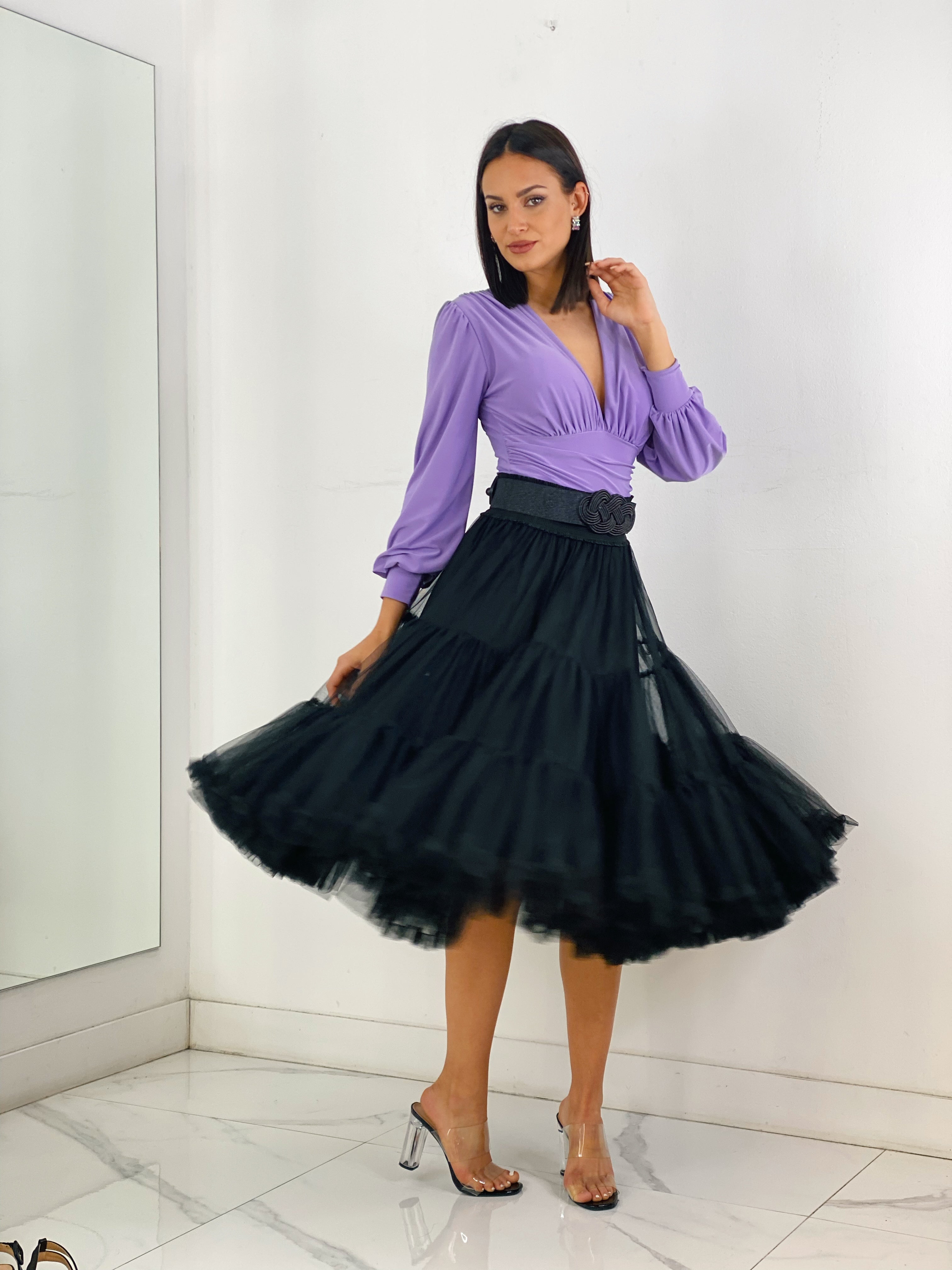 Falda tul midi con volantes - Zebra&Maduixa®