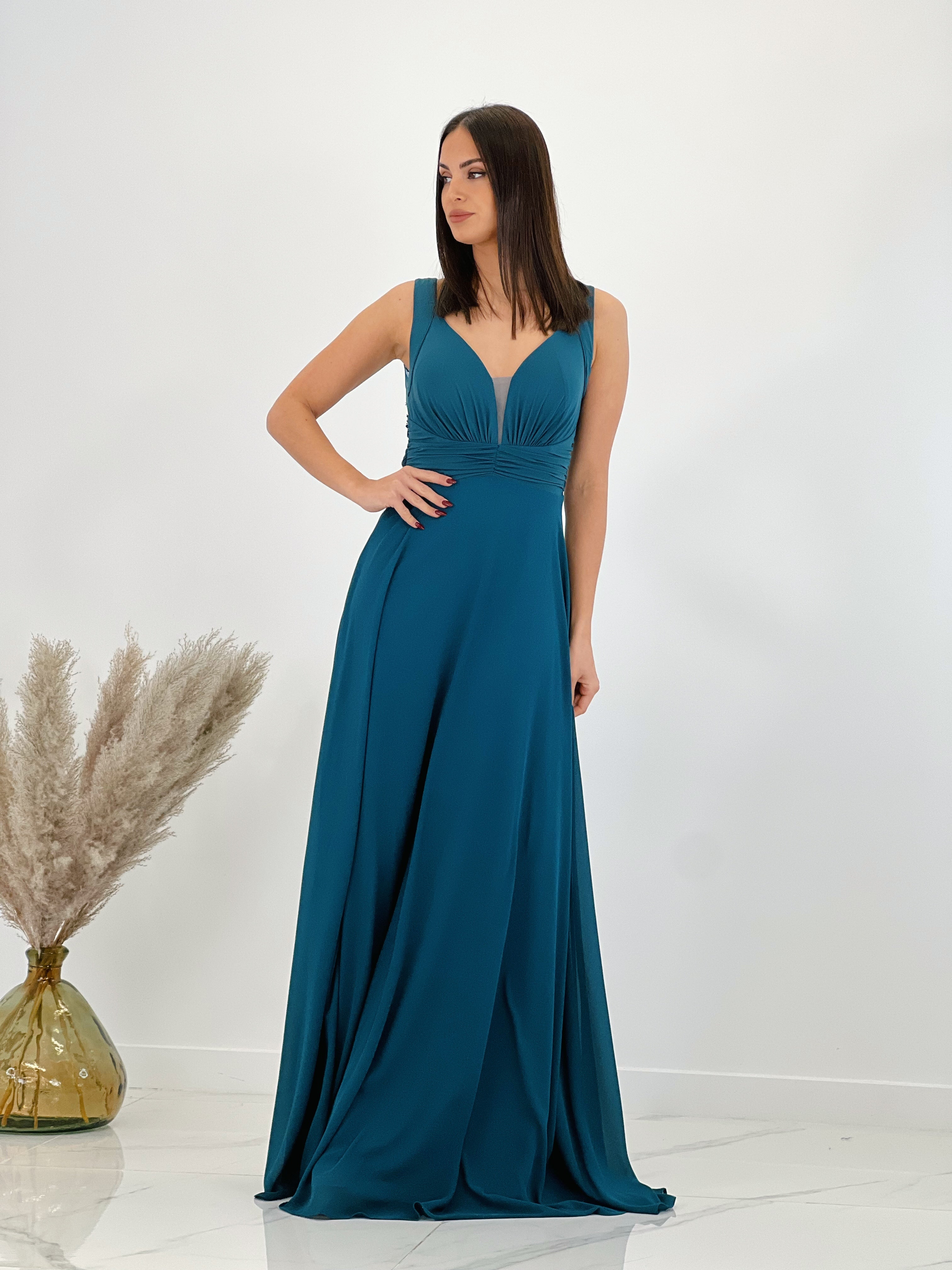 Vestido espalda bordada Artemis