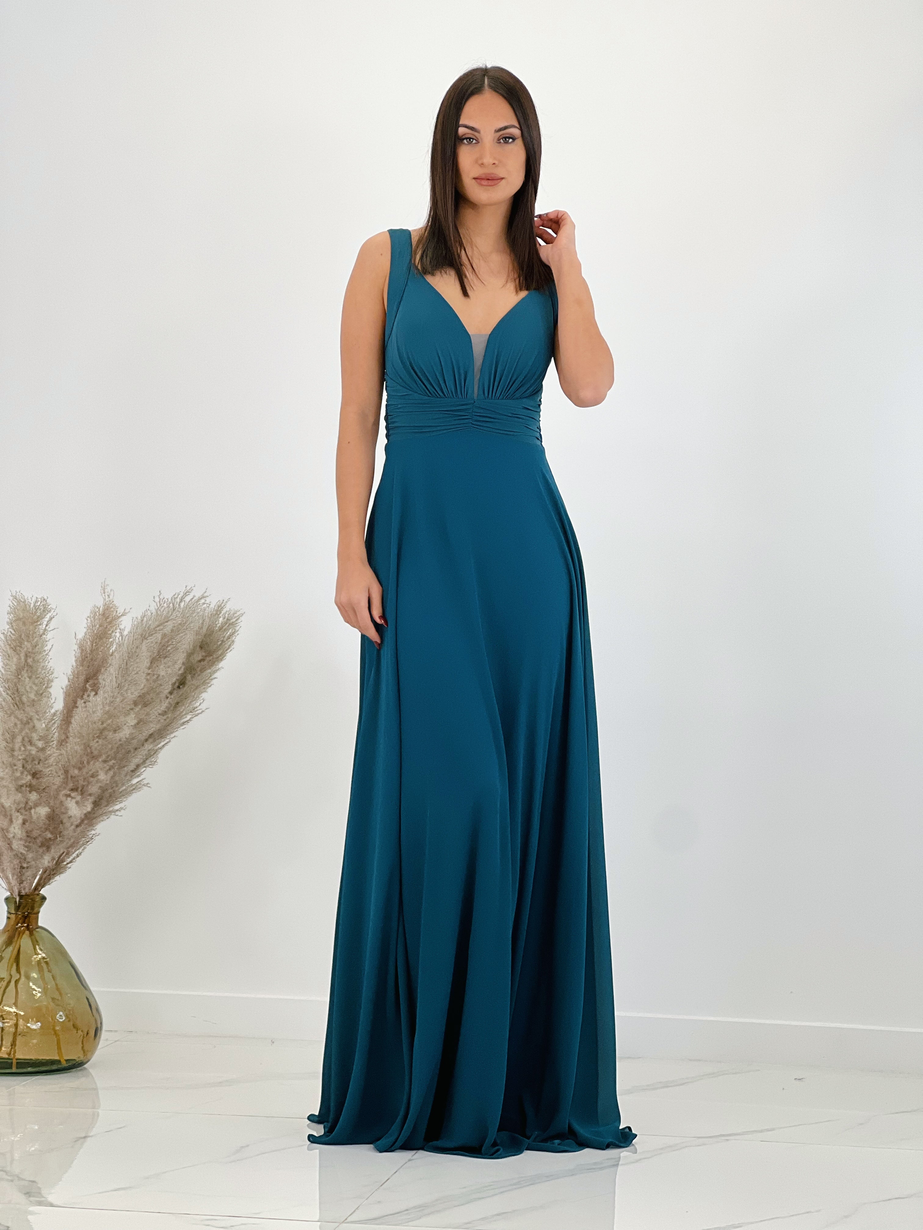 Vestido espalda bordada Artemis