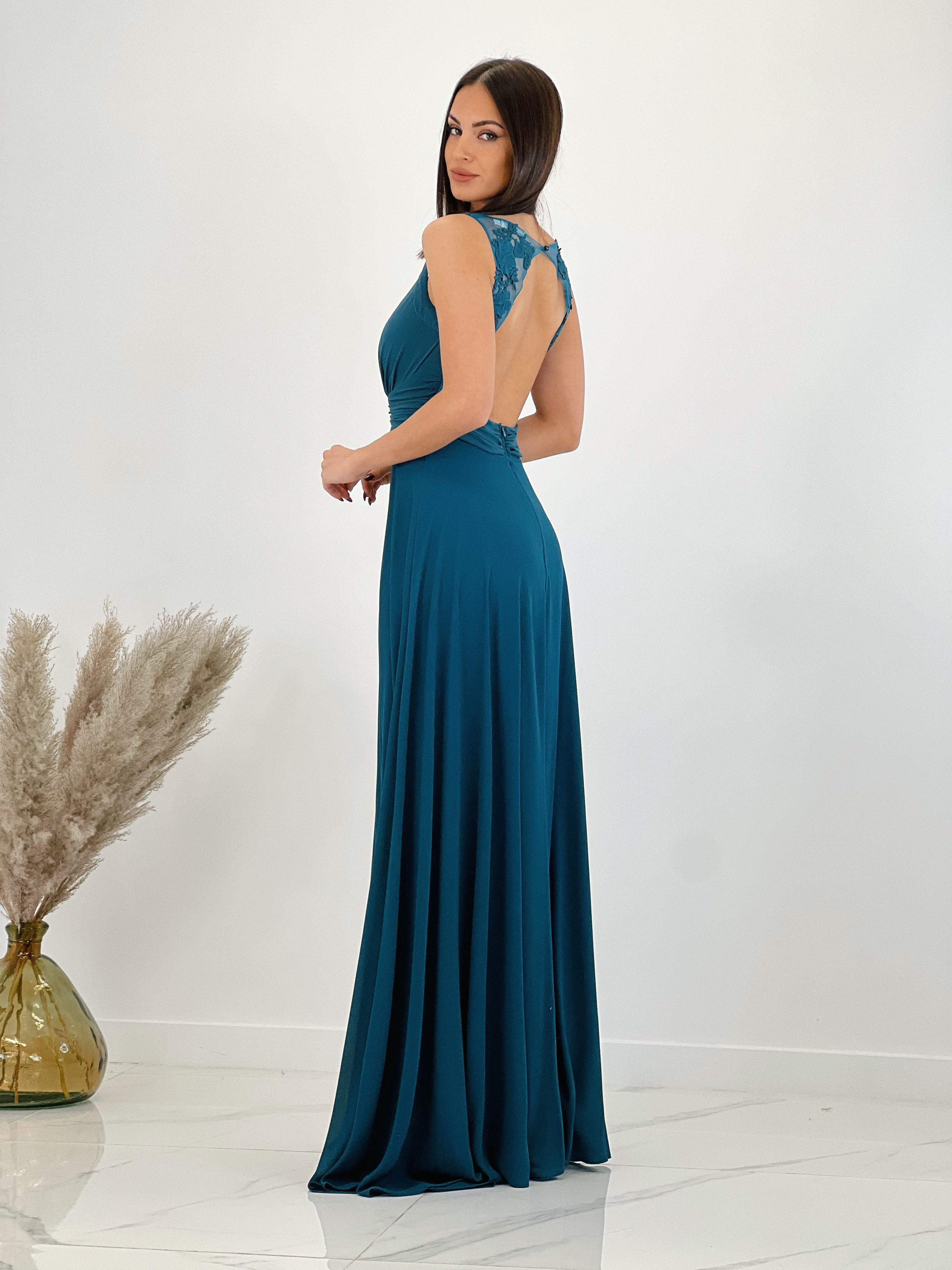 Vestido espalda bordada Artemis