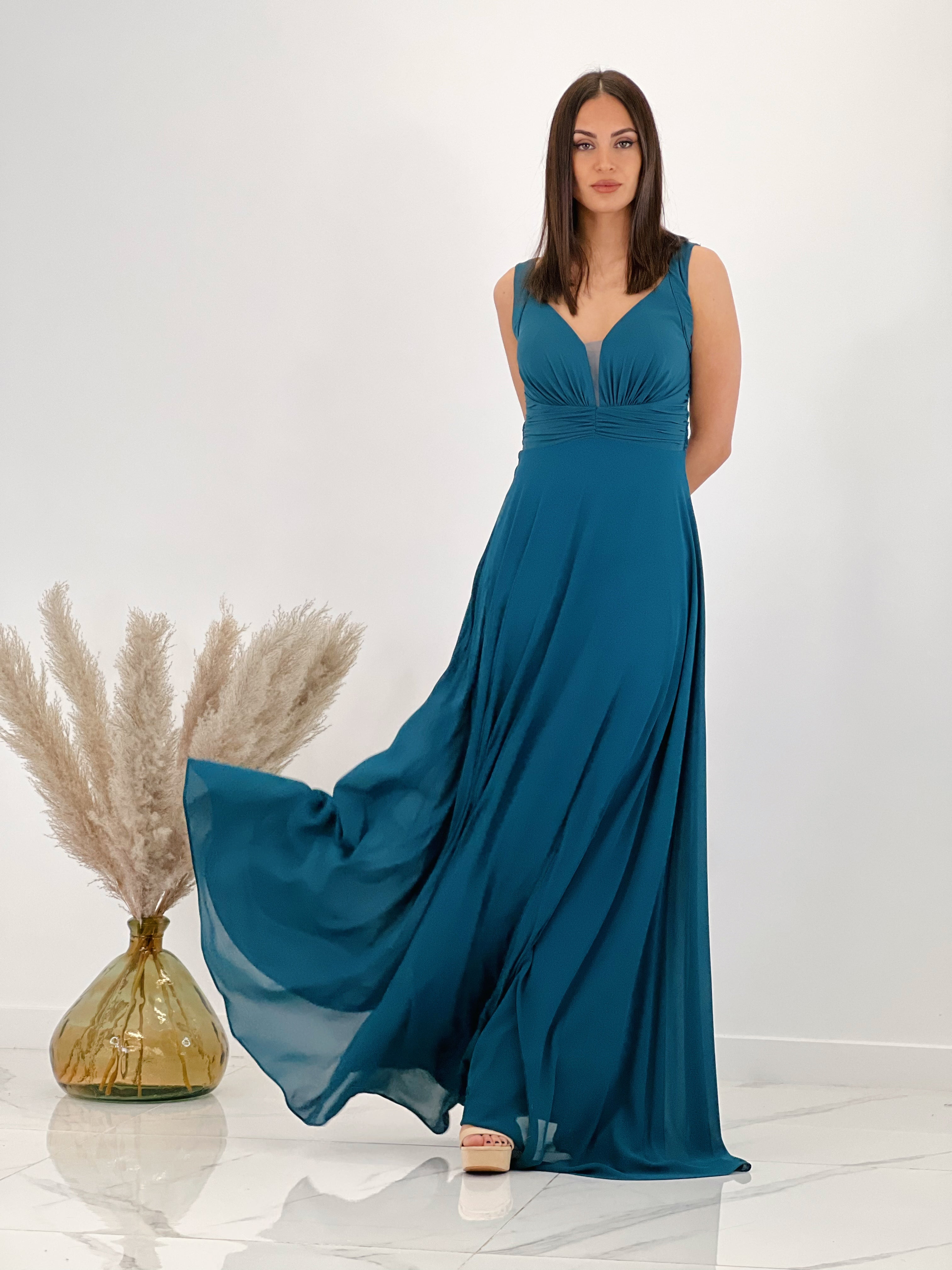 Vestido espalda bordada Artemis