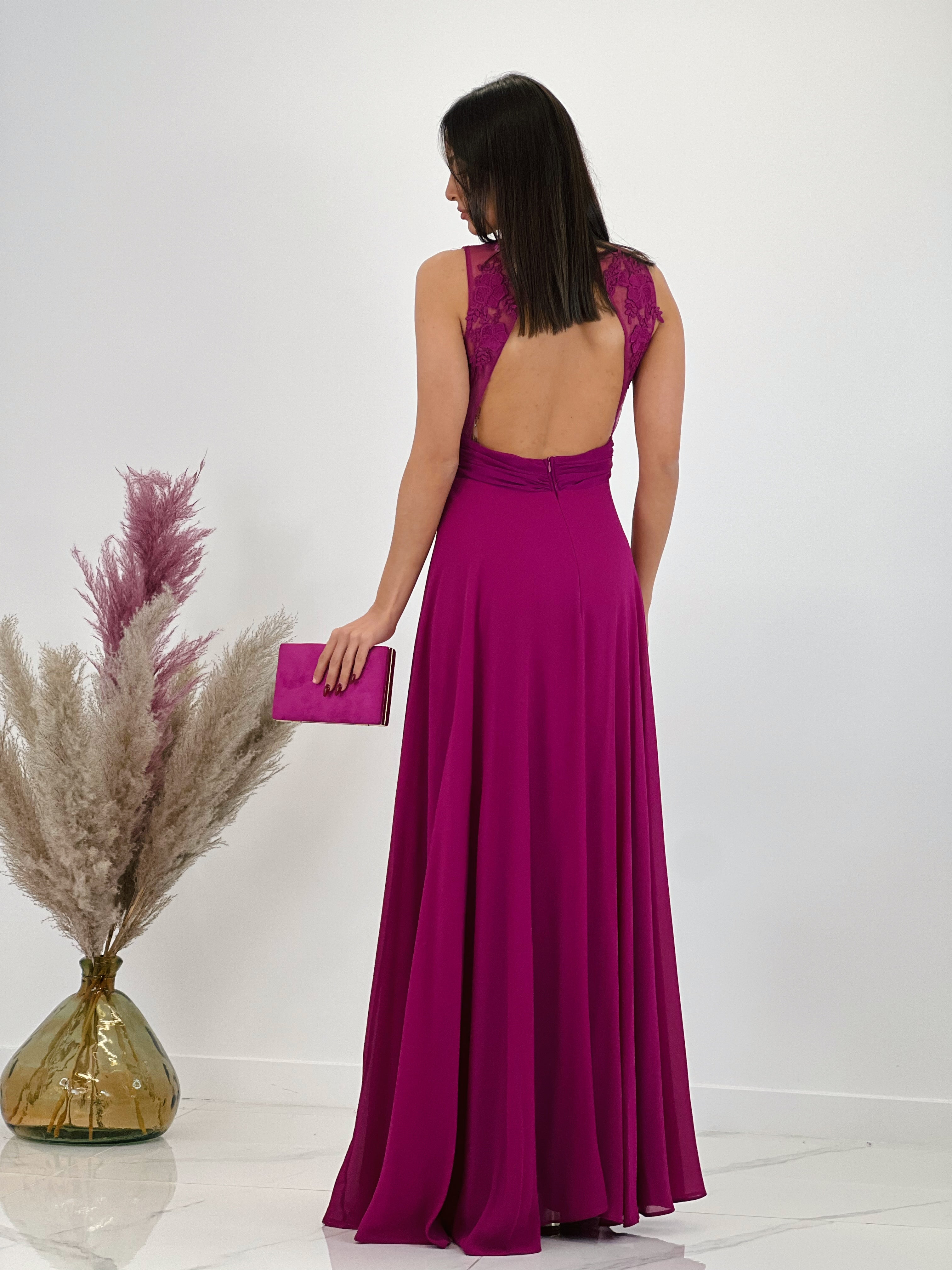 Vestido espalda bordada Artemis