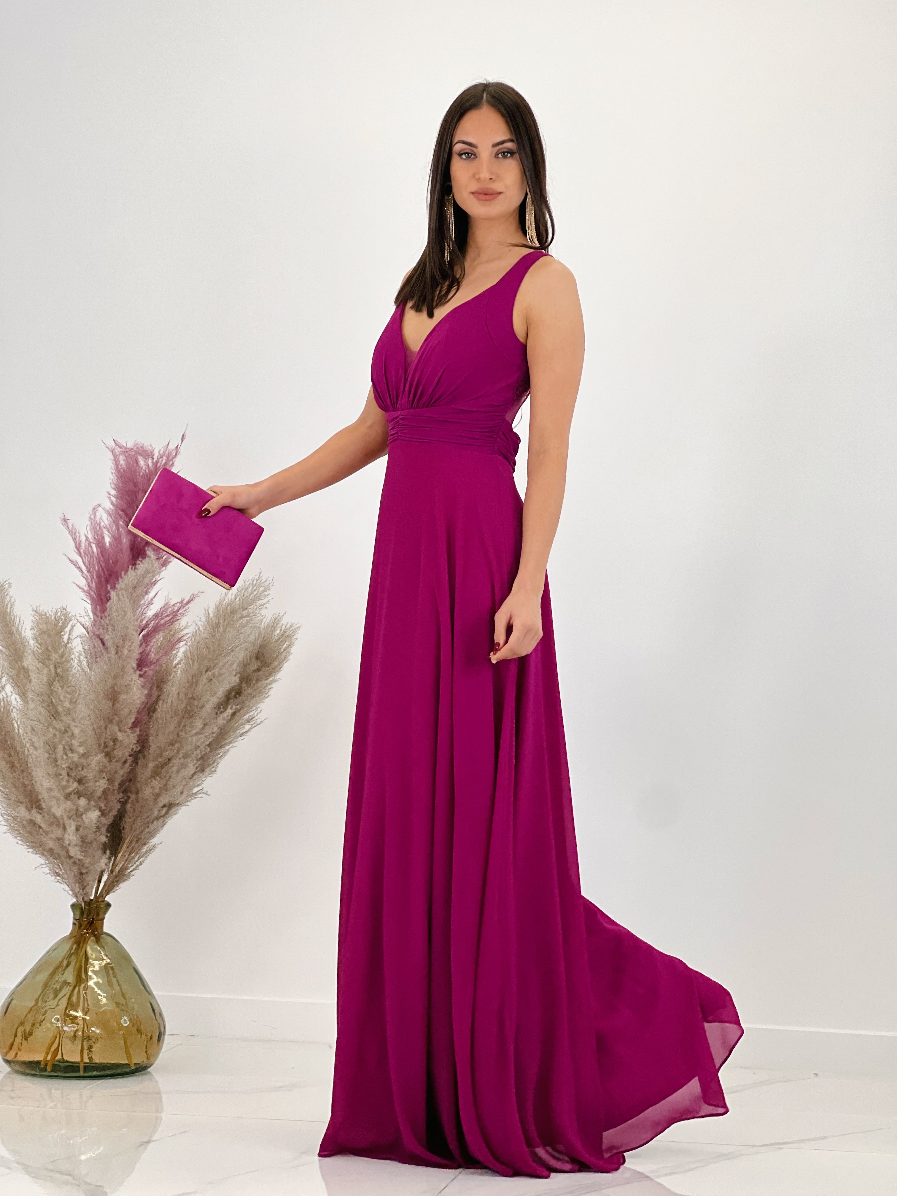 Vestido espalda bordada Artemis