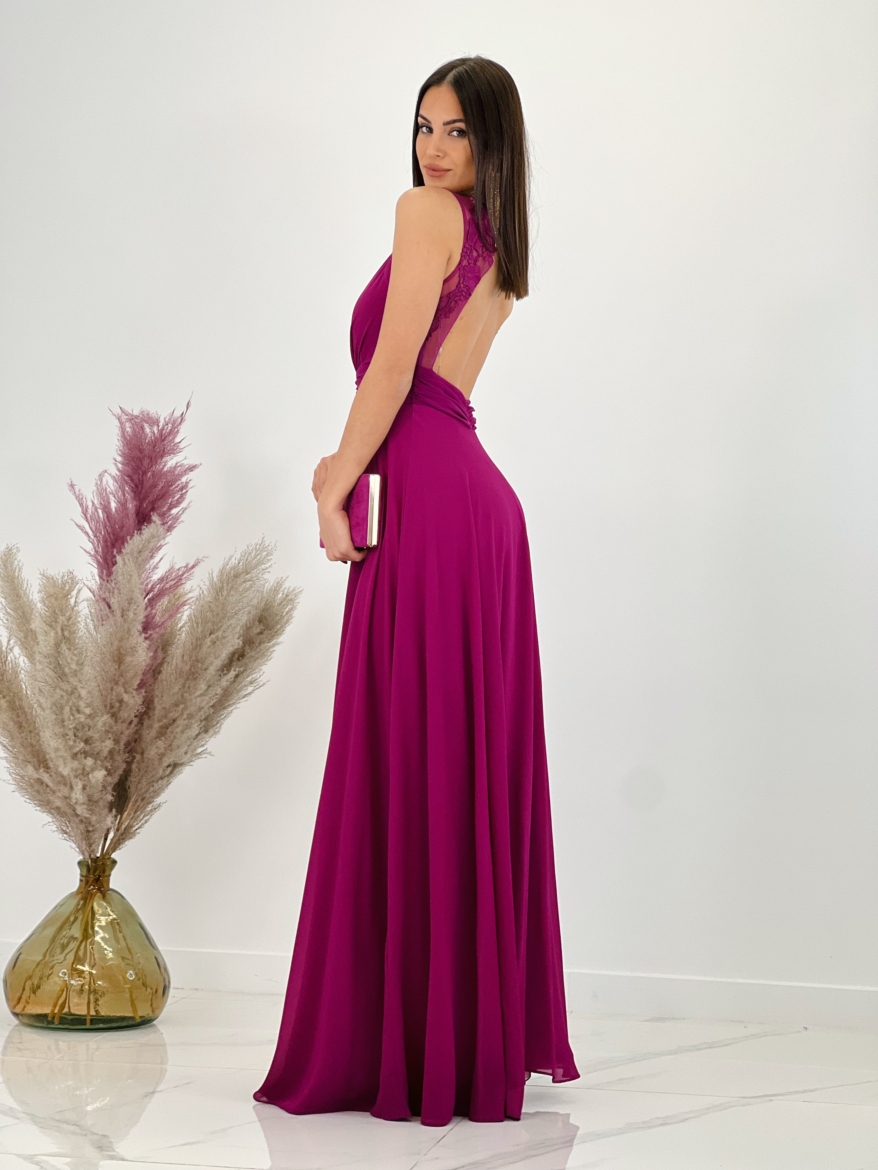 Vestido espalda bordada Artemis