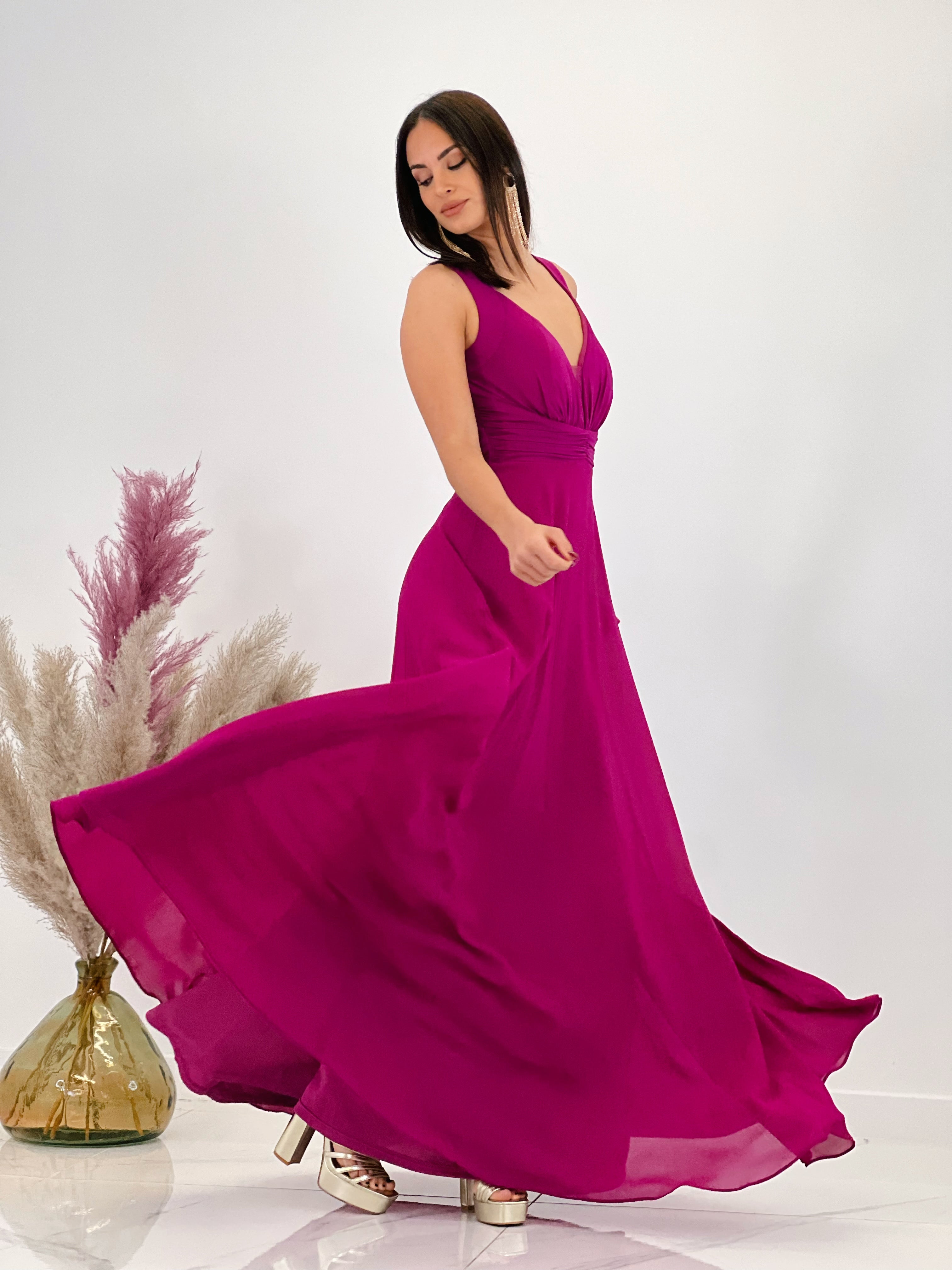 Vestido espalda bordada Artemis