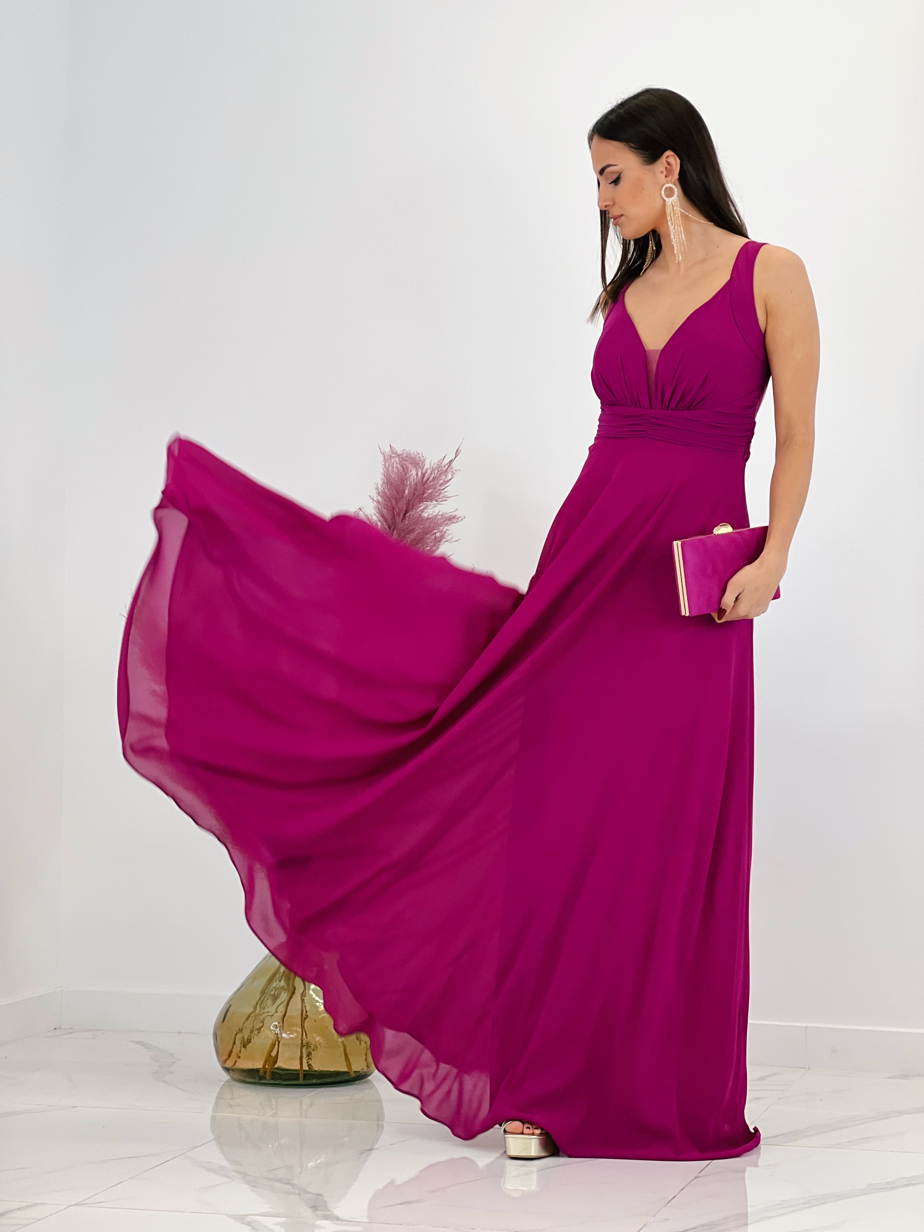 Vestido espalda bordada Artemis