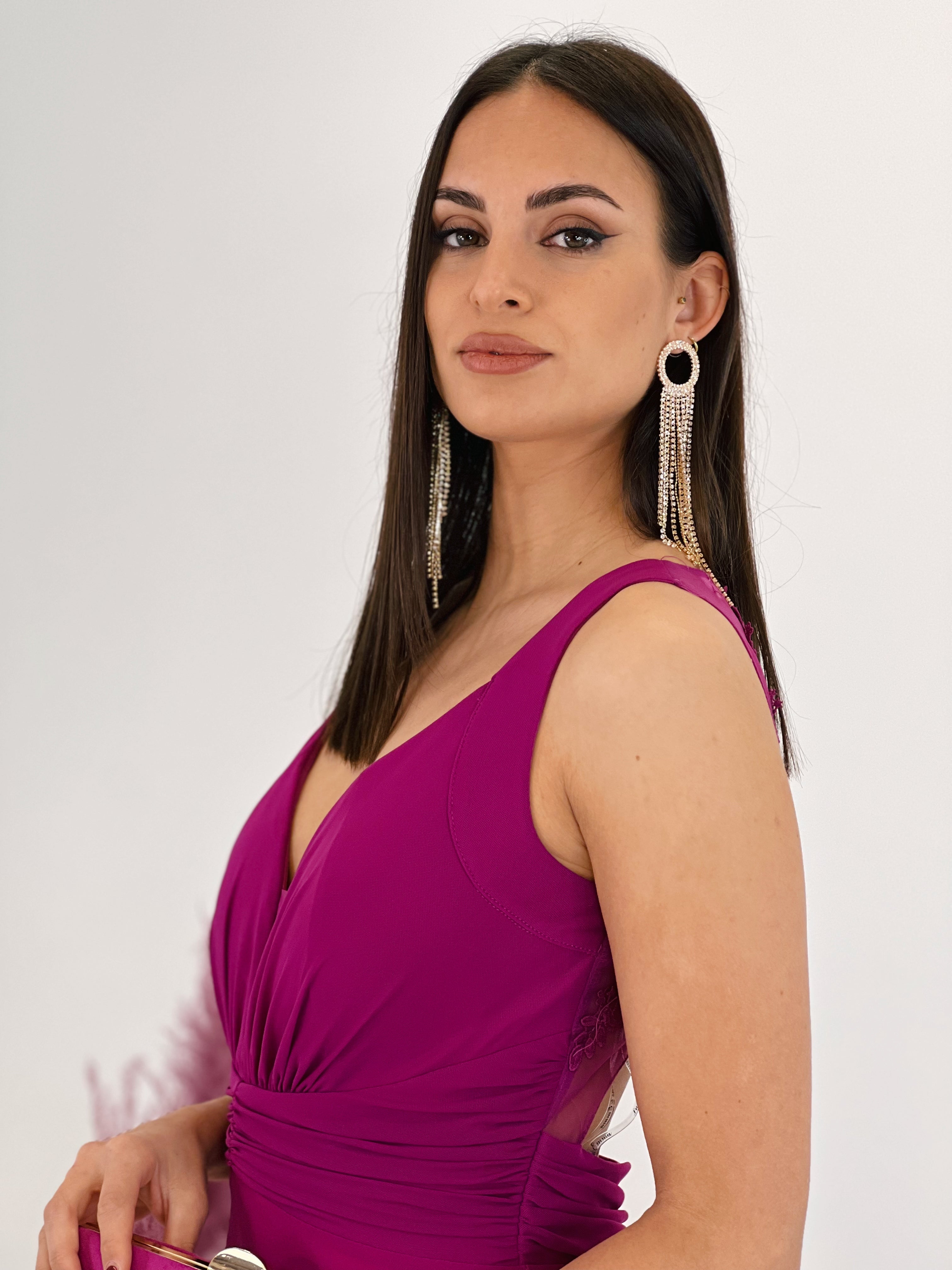 Vestido espalda bordada Artemis