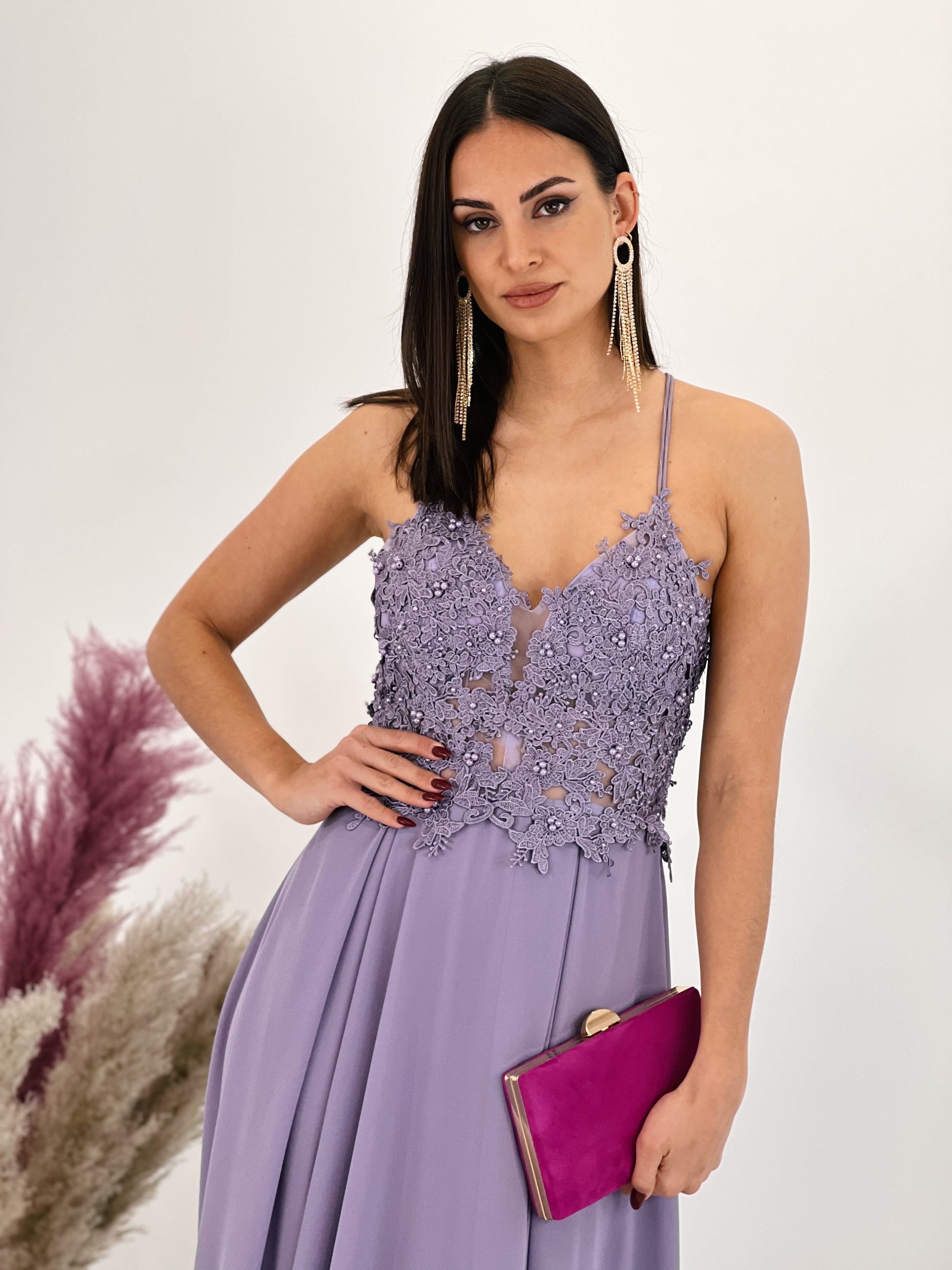 Vestido bordado tirantes Celina