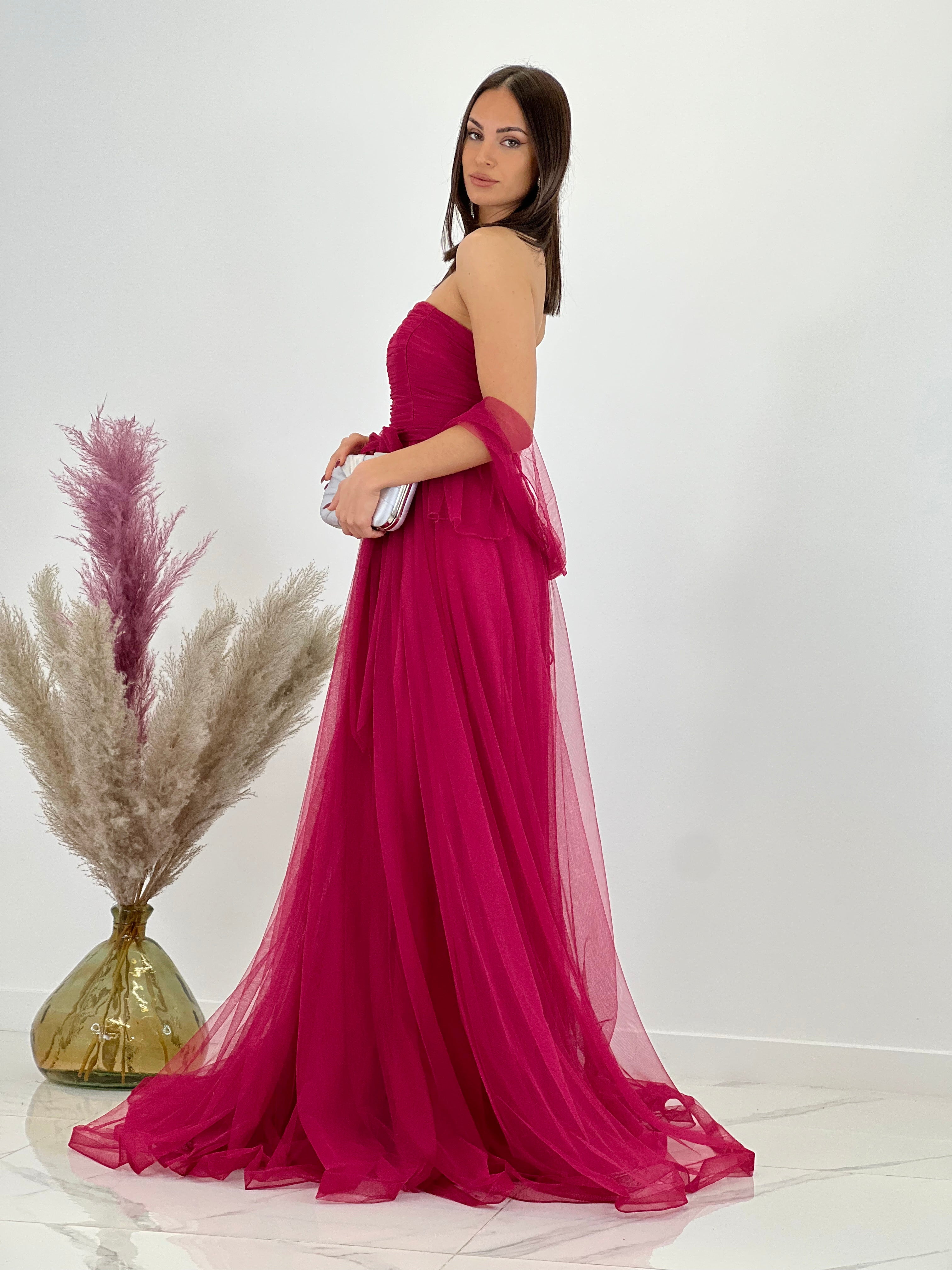 Vestido tul largo Valeria