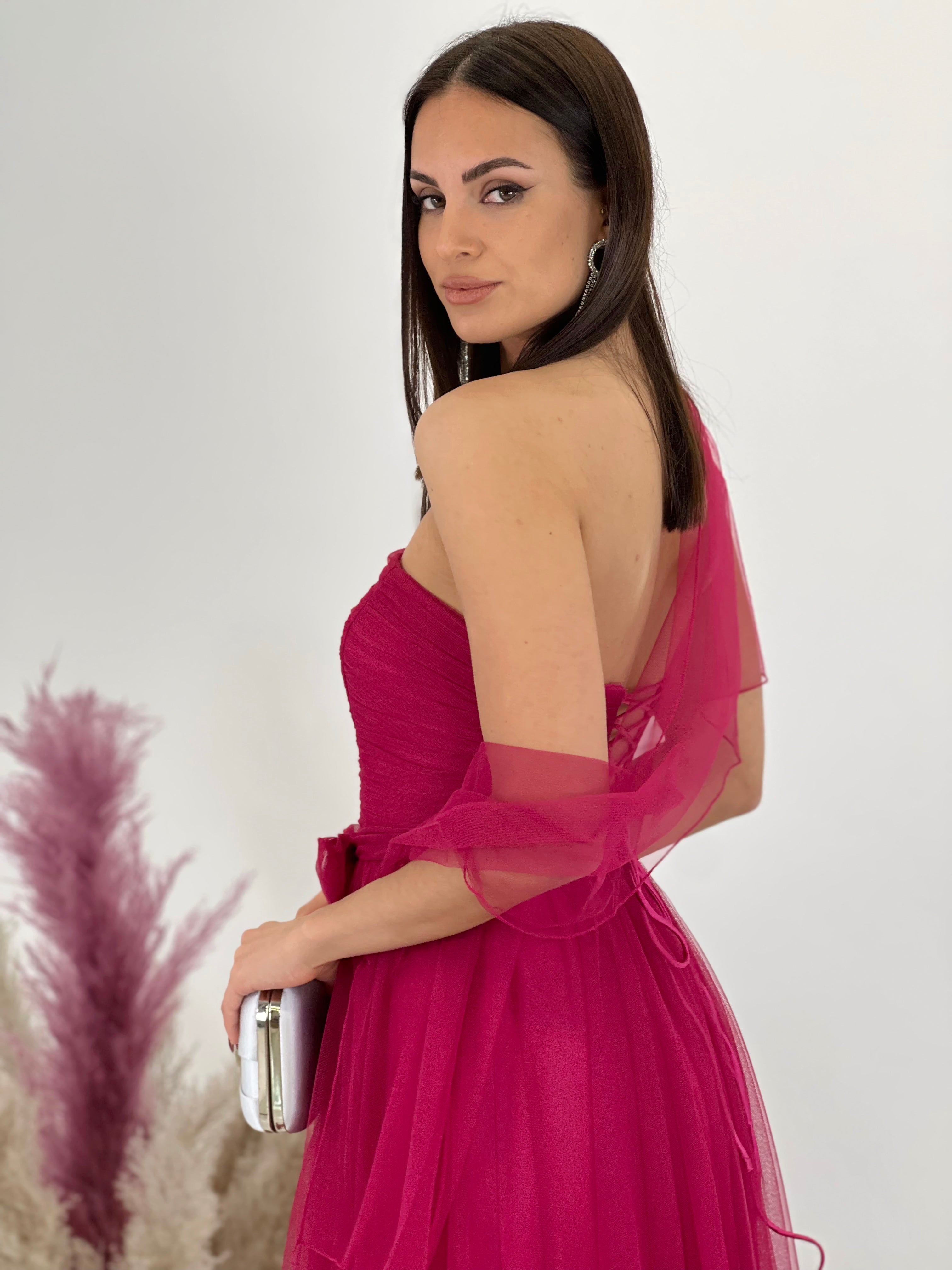 Vestido tul largo Valeria