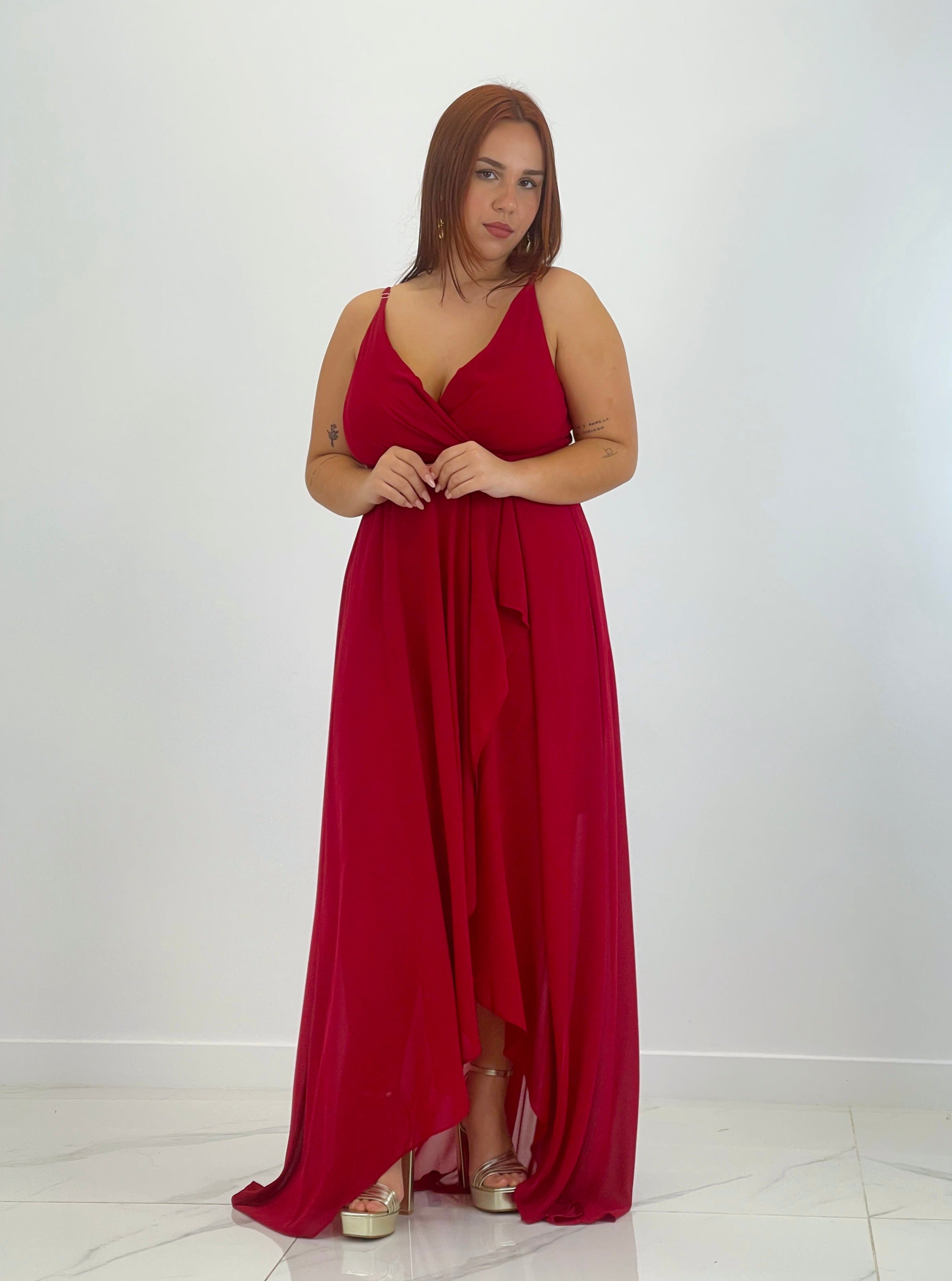 Vestido drapeado Flex Plus Size