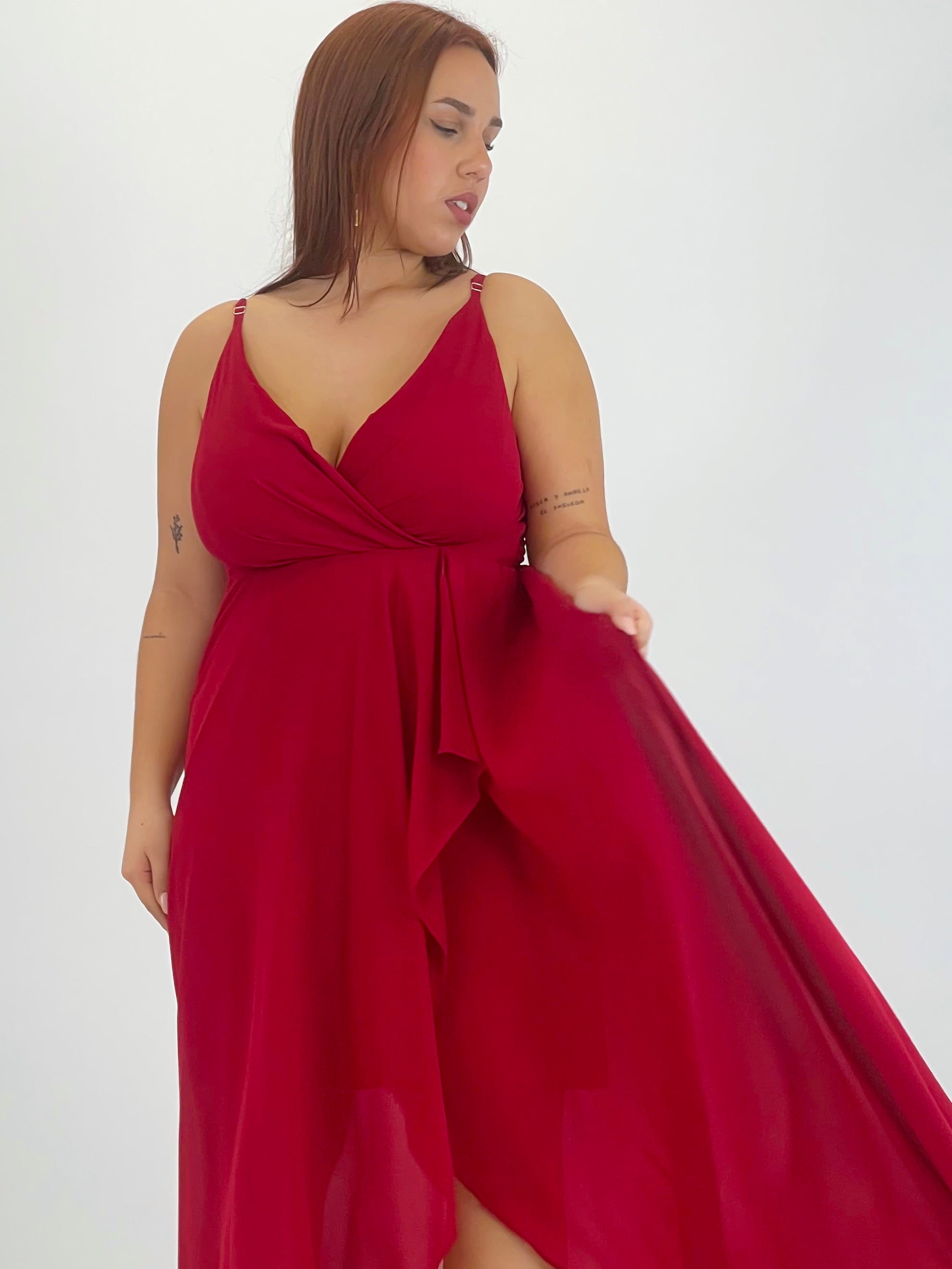 Vestido drapeado Flex Plus Size