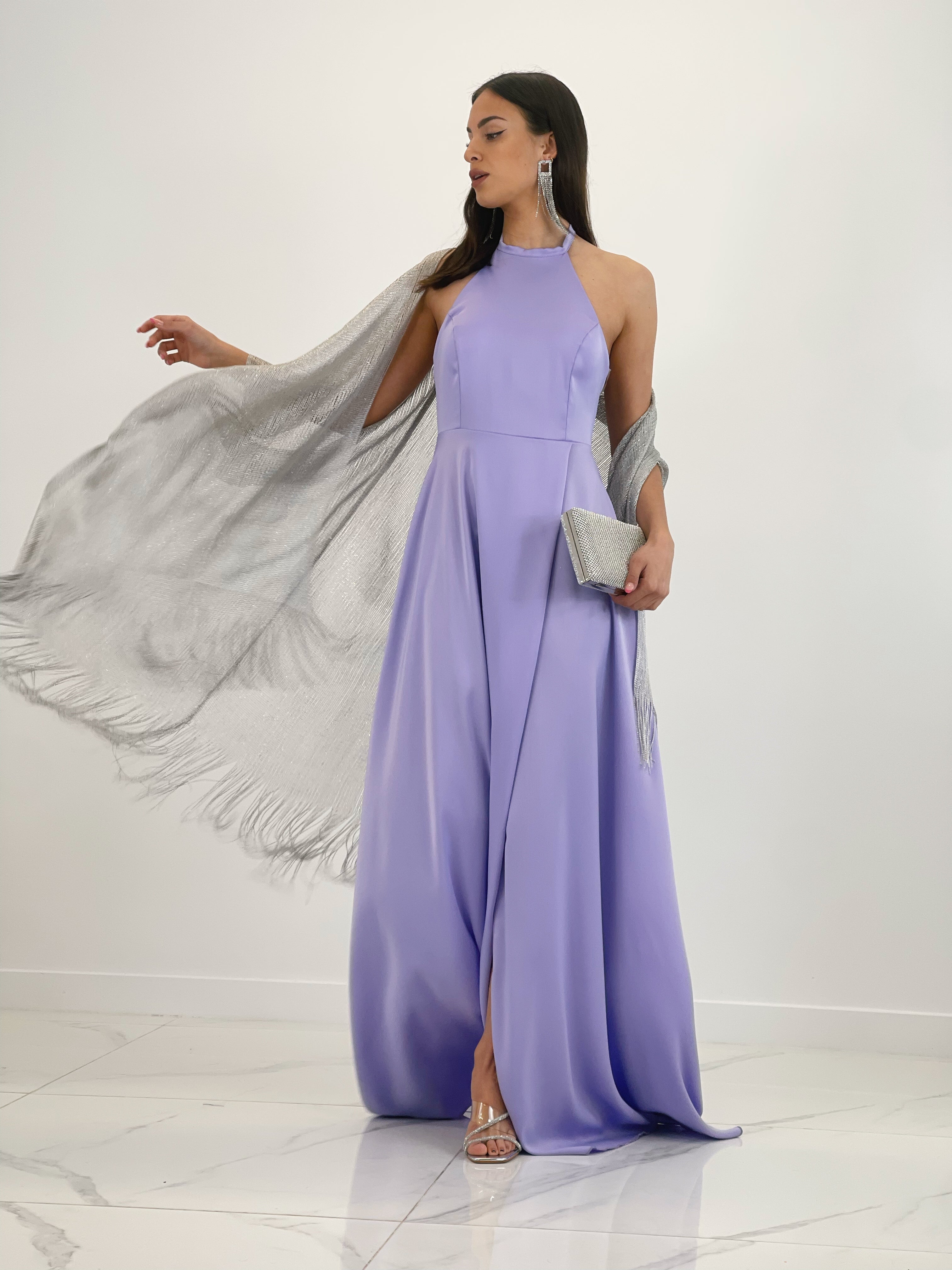 Vestido largo satén Silvia - Zebra&Maduixa®