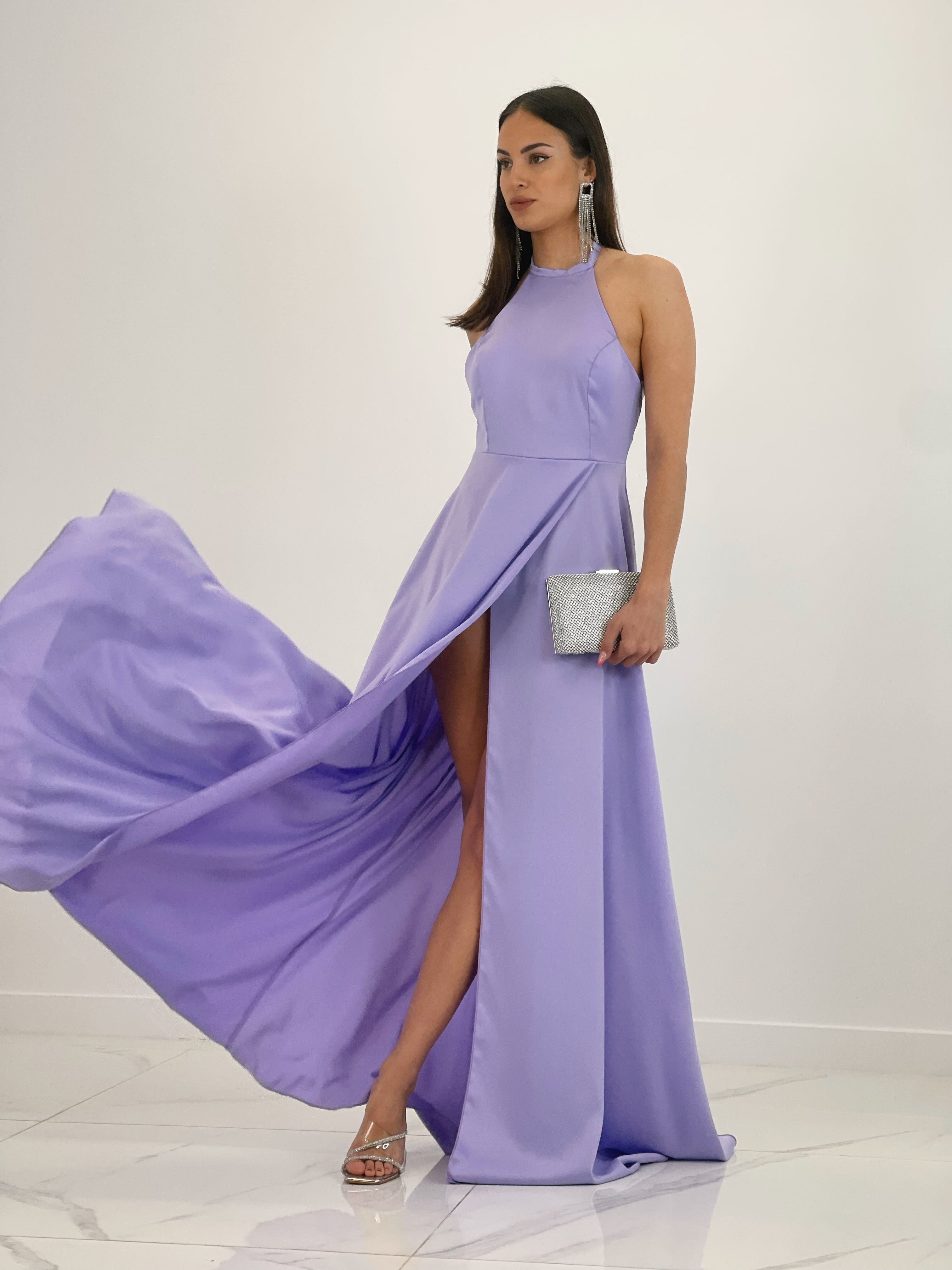 Vestido largo satén Silvia - Zebra&Maduixa®