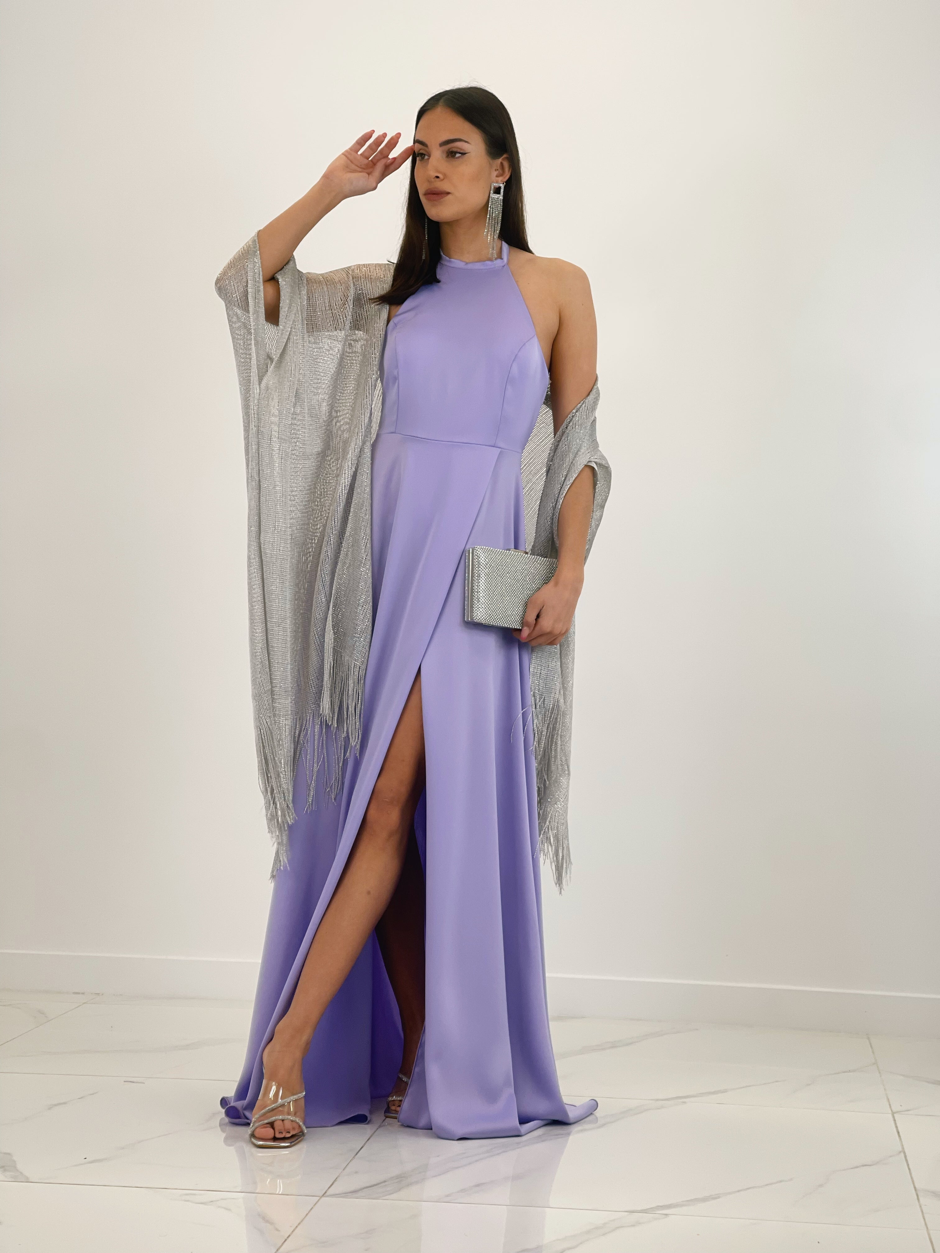 Vestido largo satén Silvia - Zebra&Maduixa®