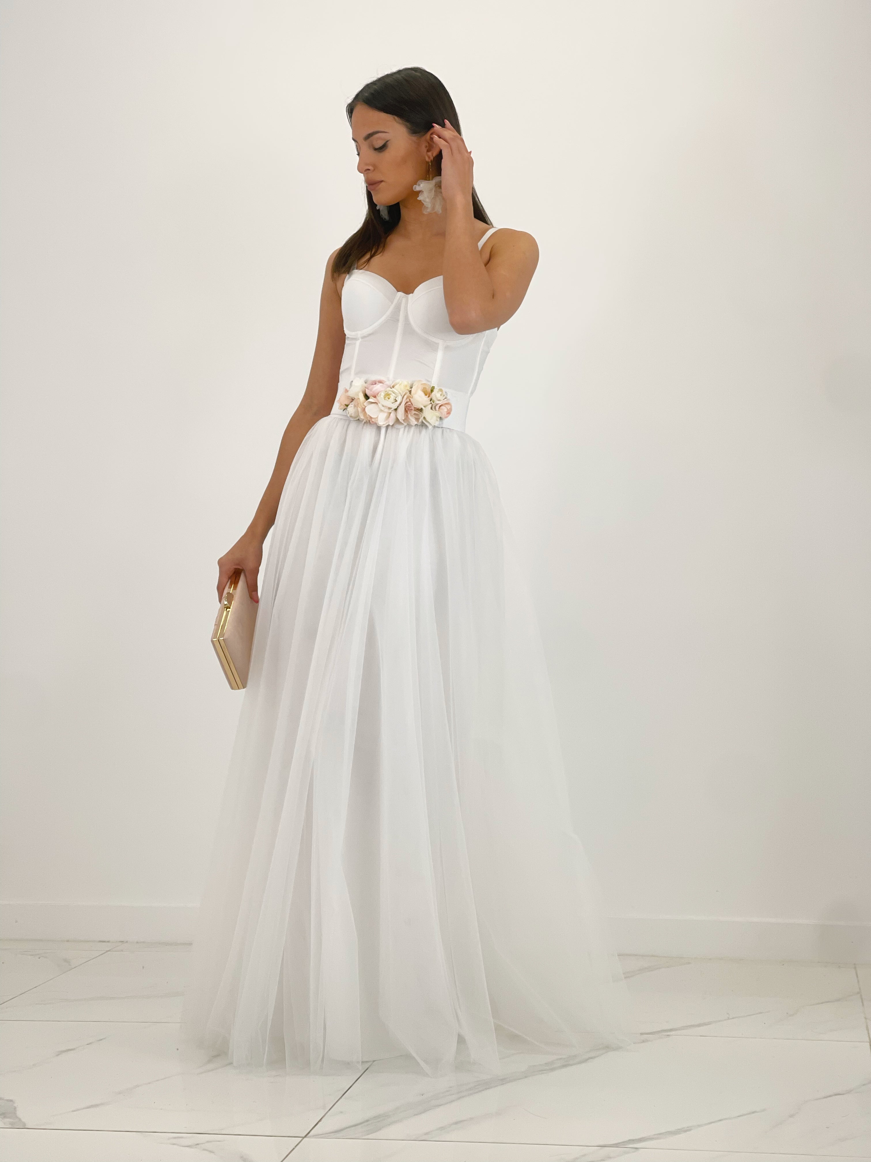 Falda Tul larga Blanco