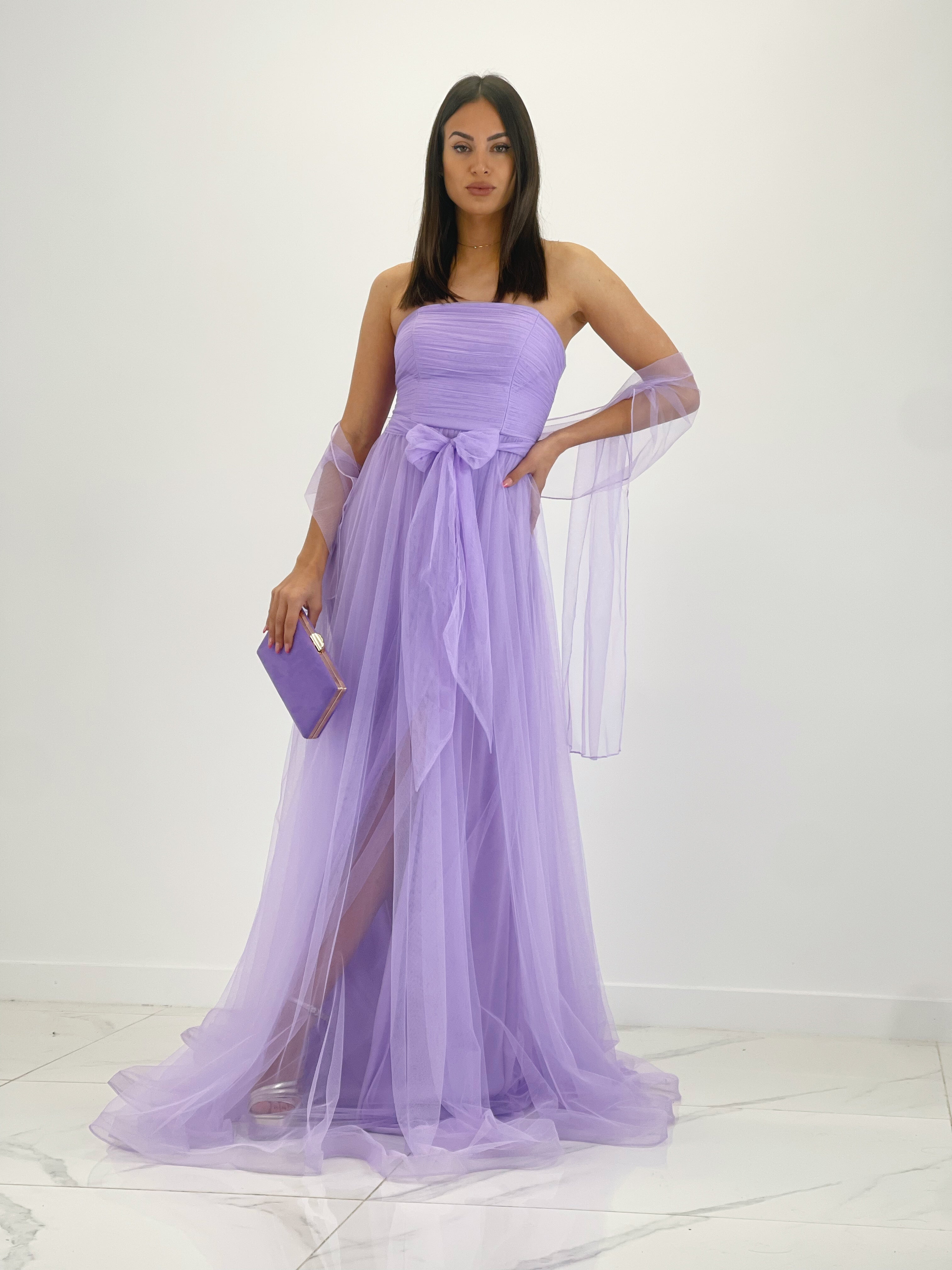 Vestido tul largo Valeria