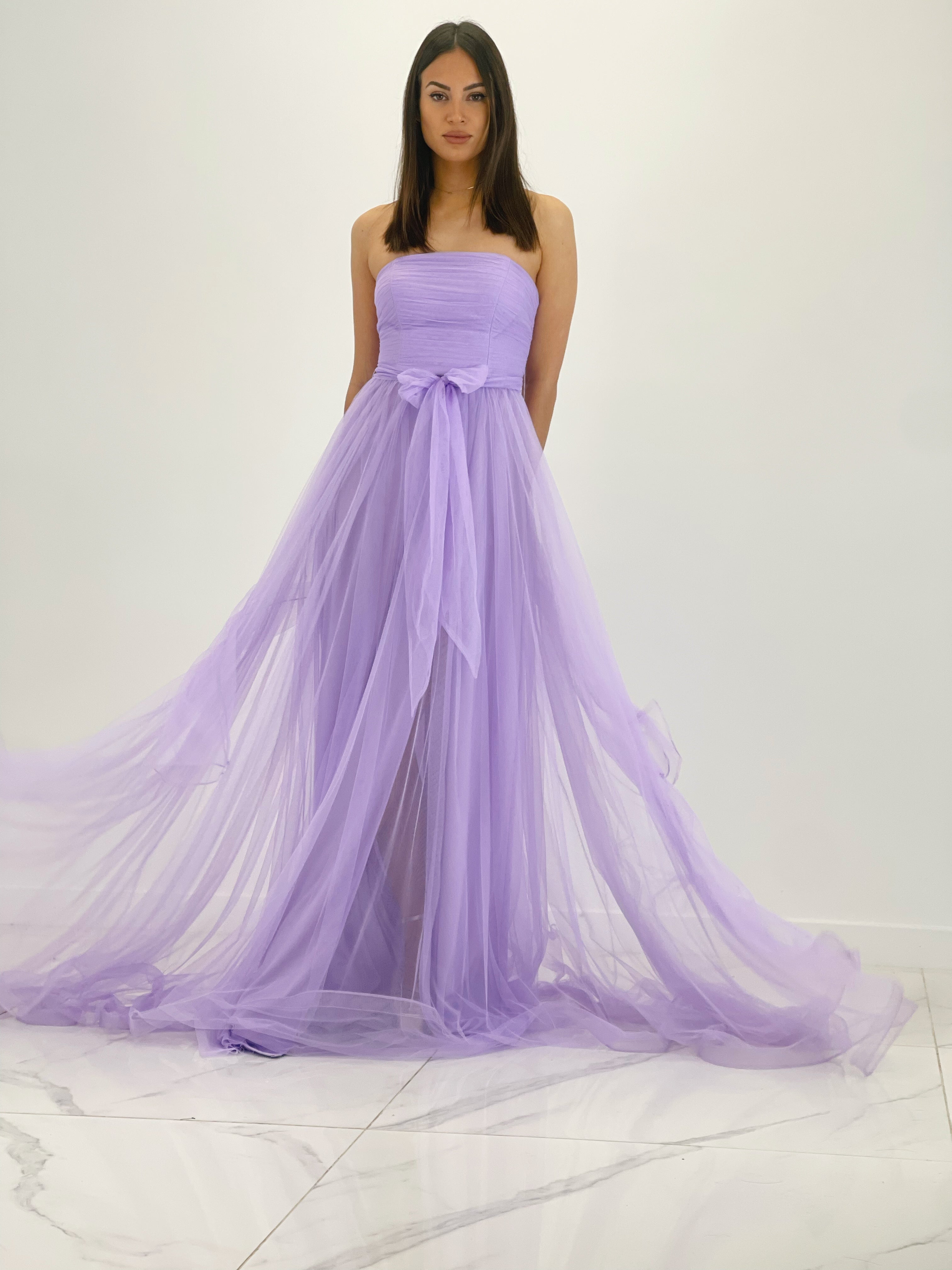 Vestido tul largo Valeria