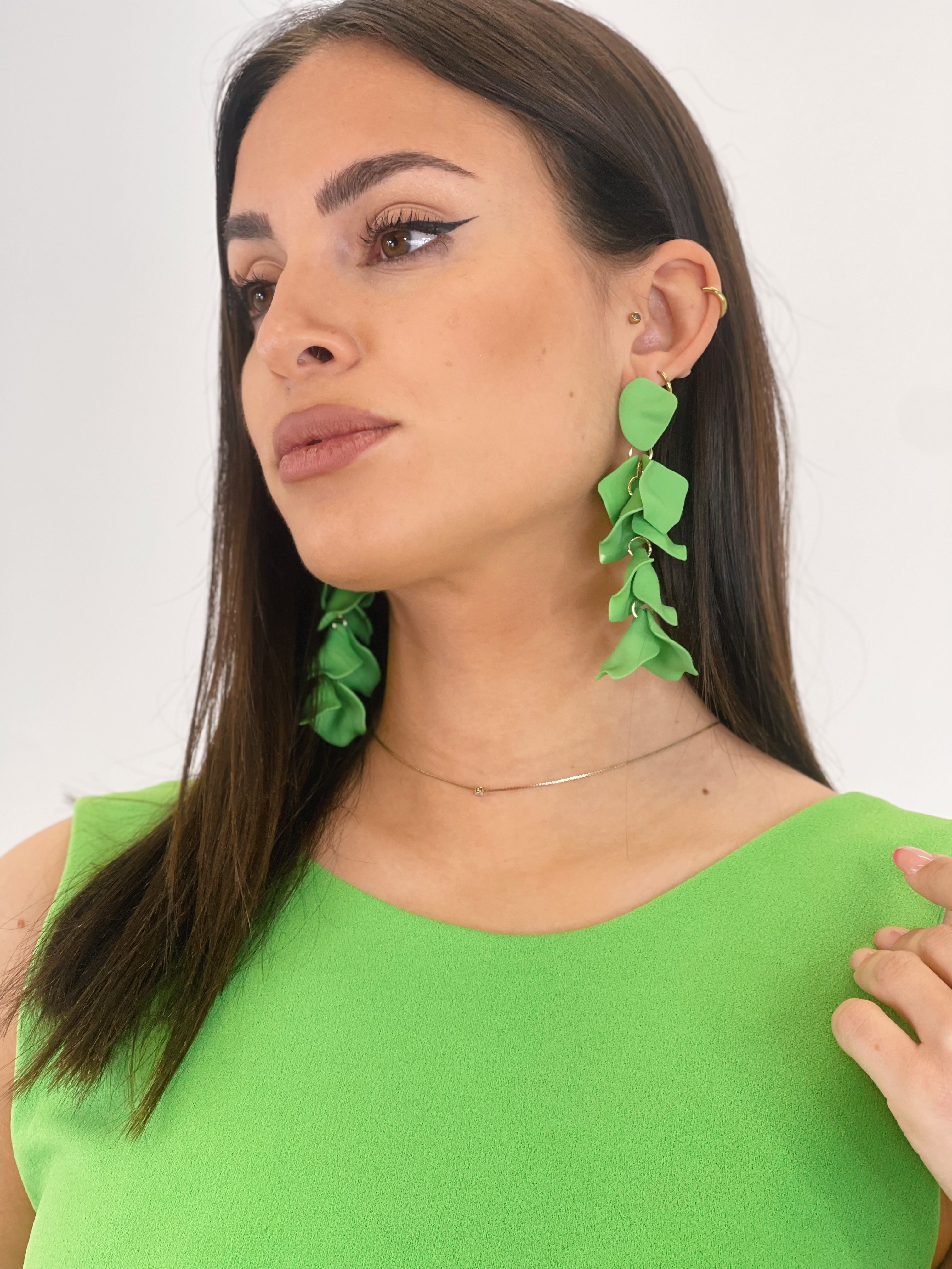 Pendientes pétalos cascada