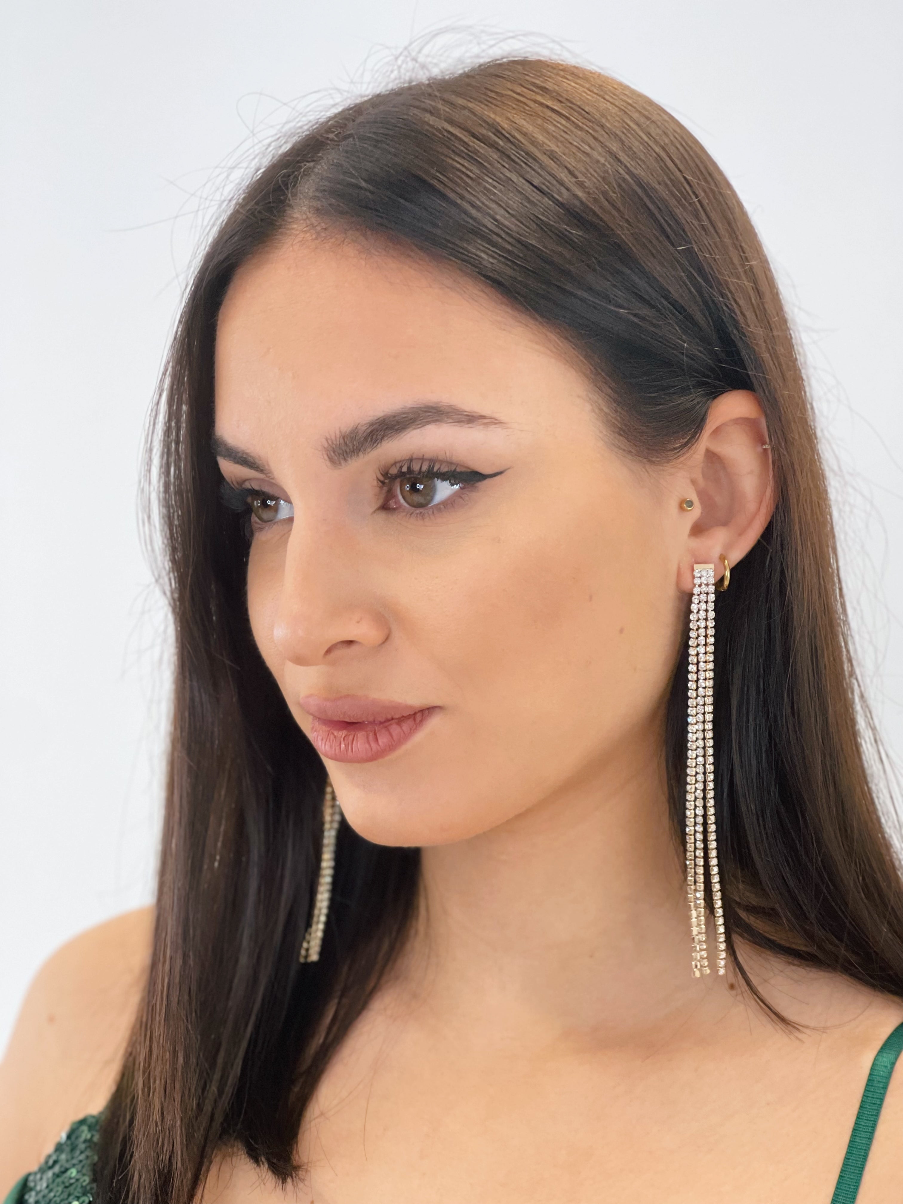 Long strip earrings