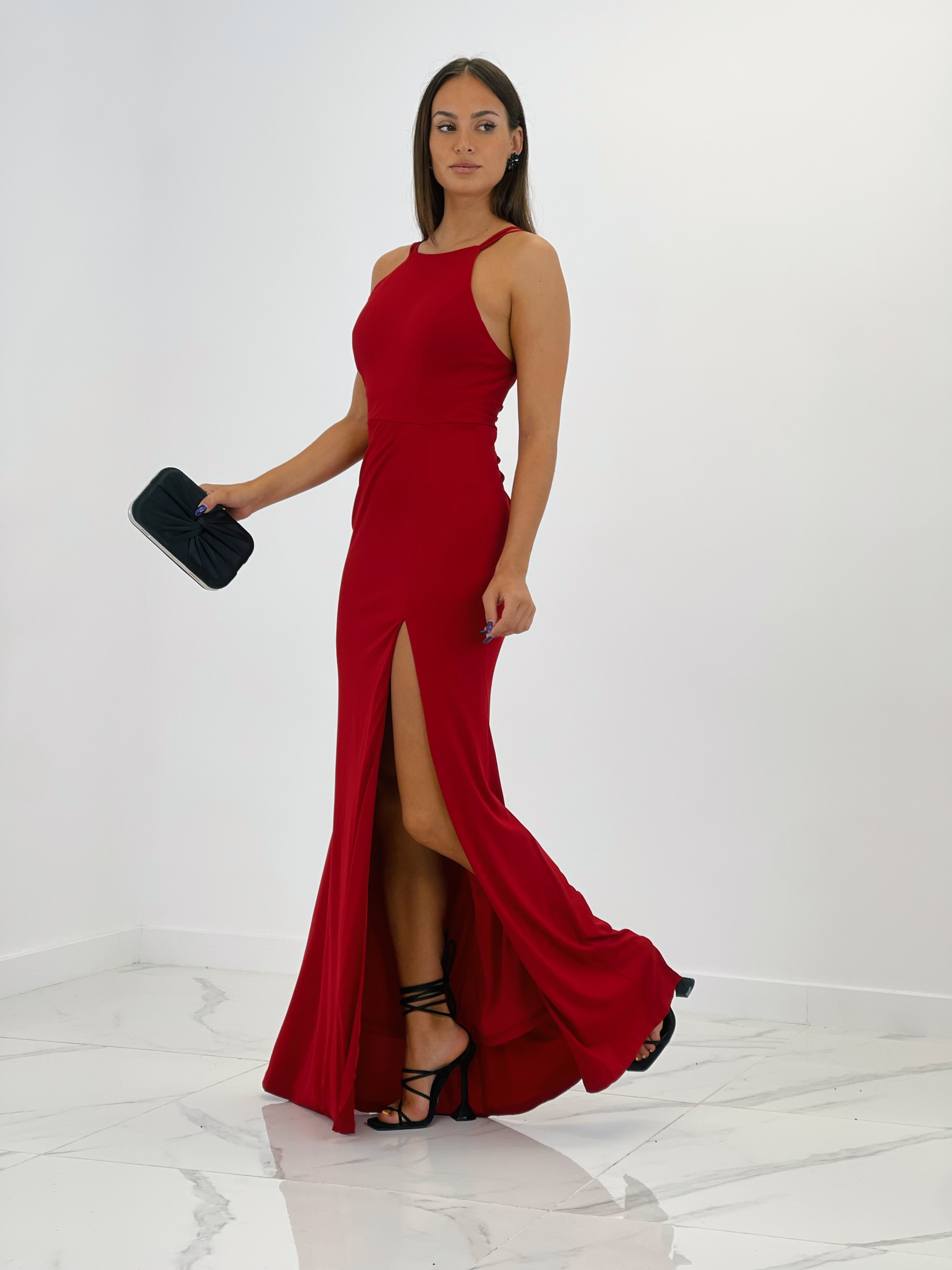 Vestido halter ceremonia Dionisia