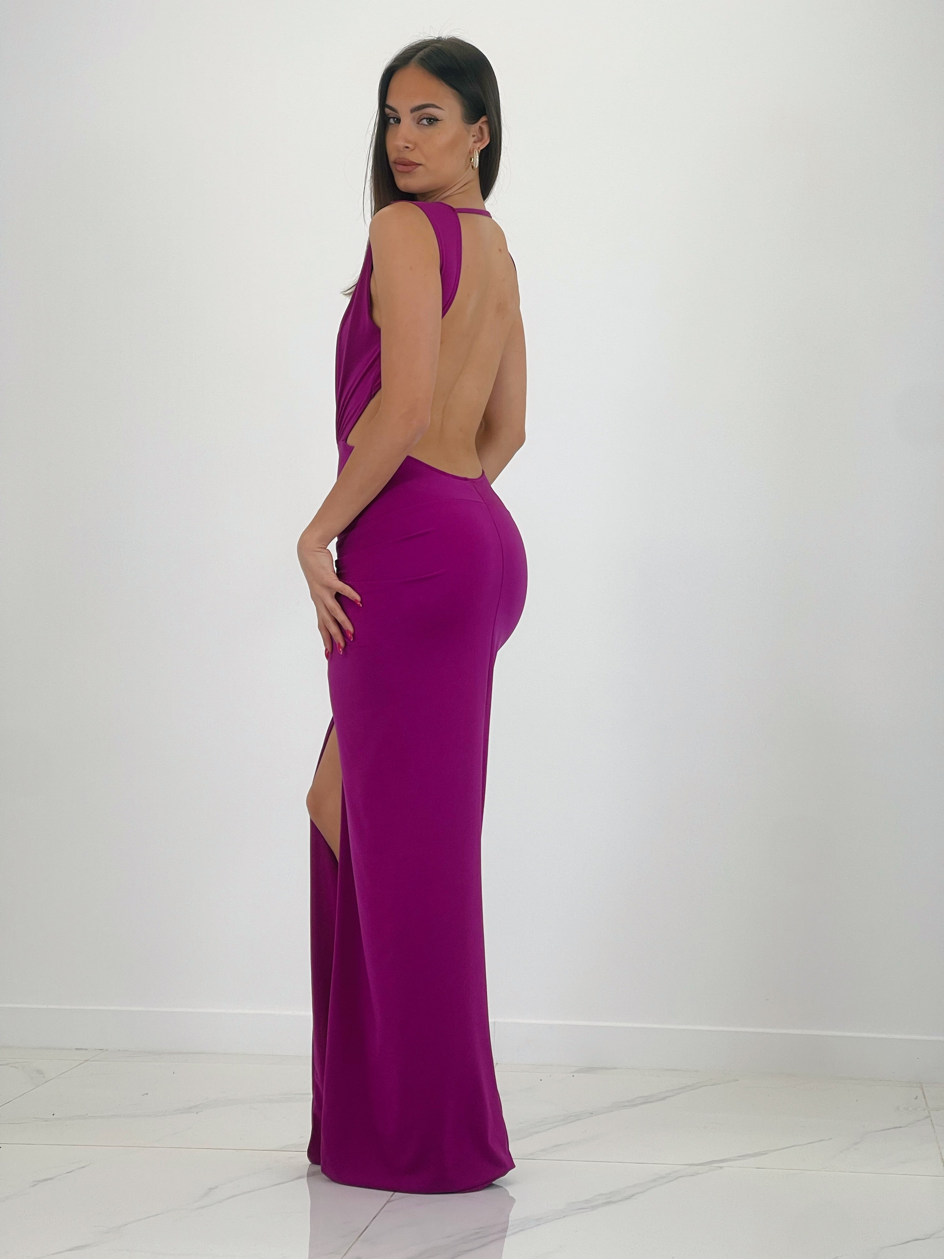 Vestido fruncido anudado Briana