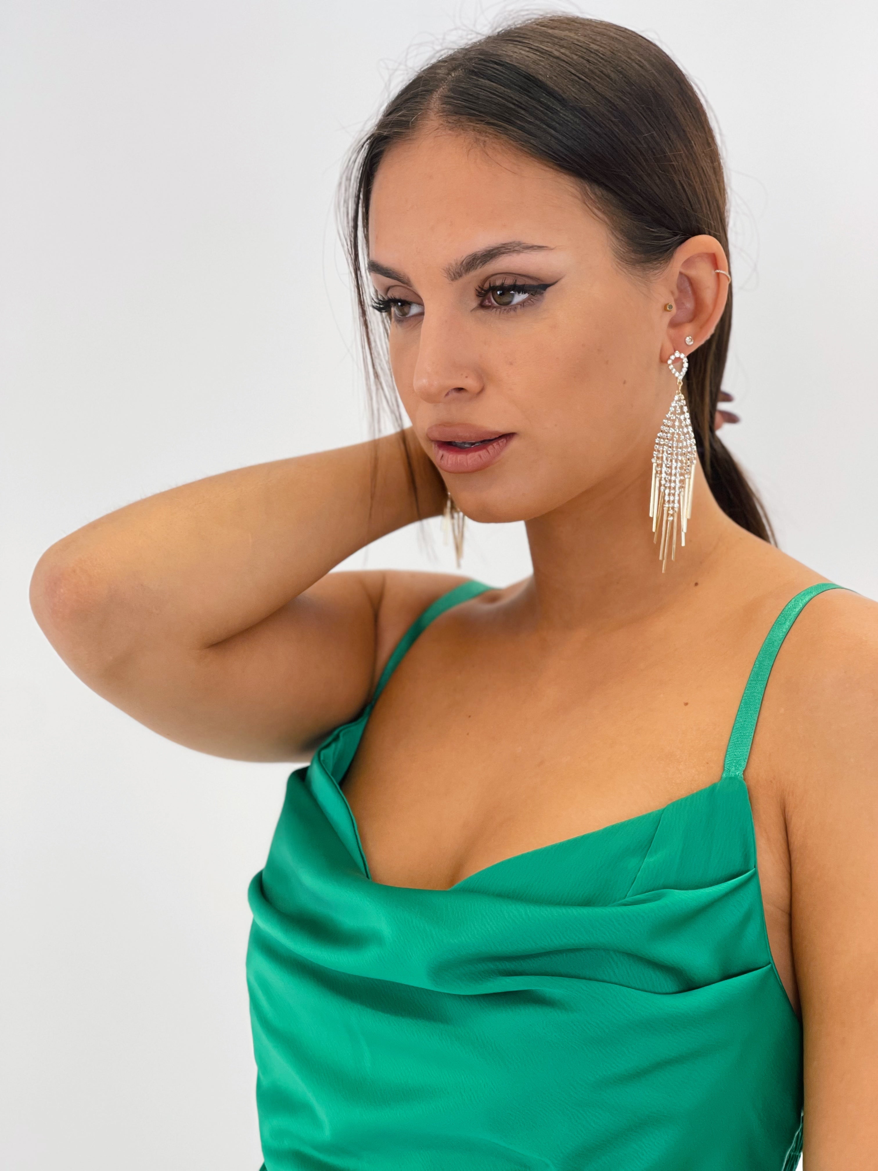 Vestido largo satinado Audrey