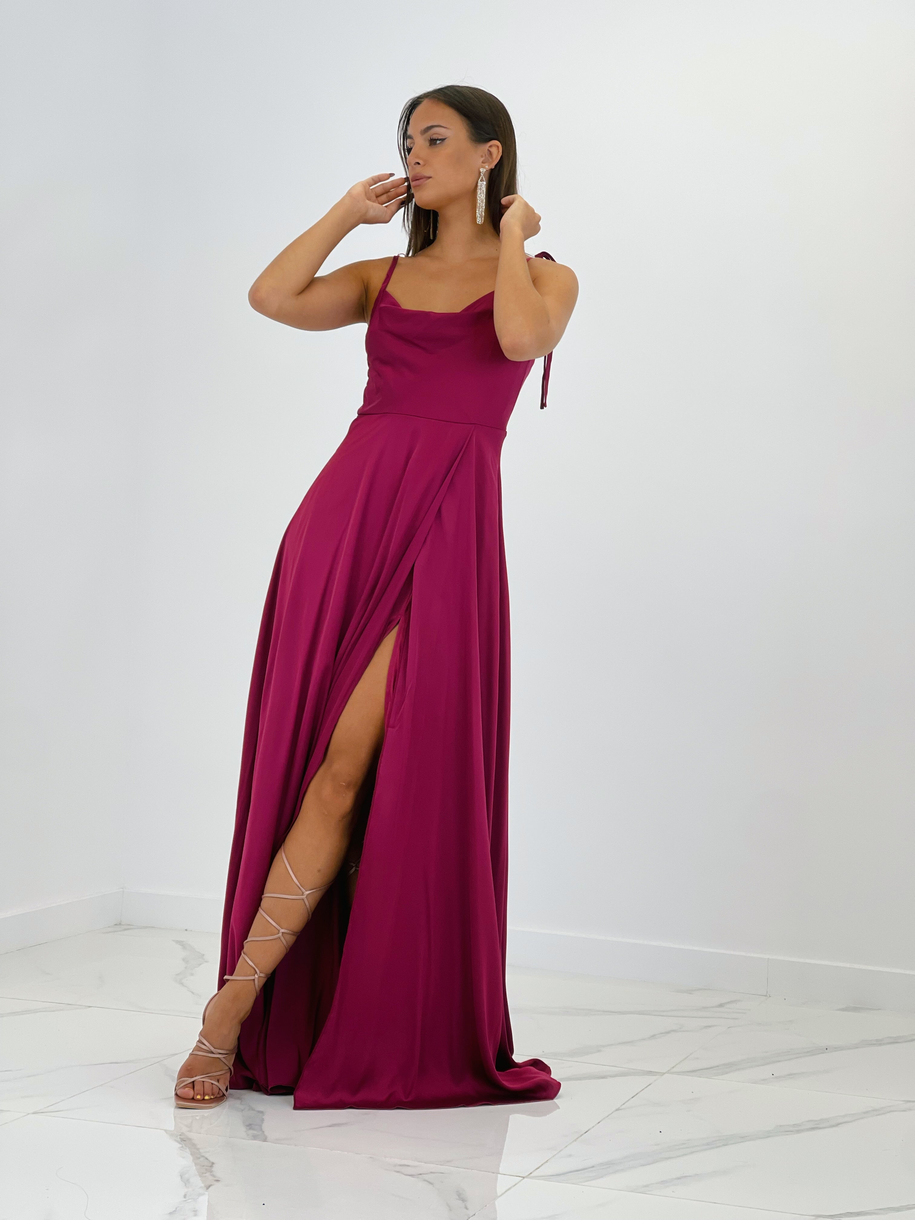 Vestido cascada ceremonia Loren