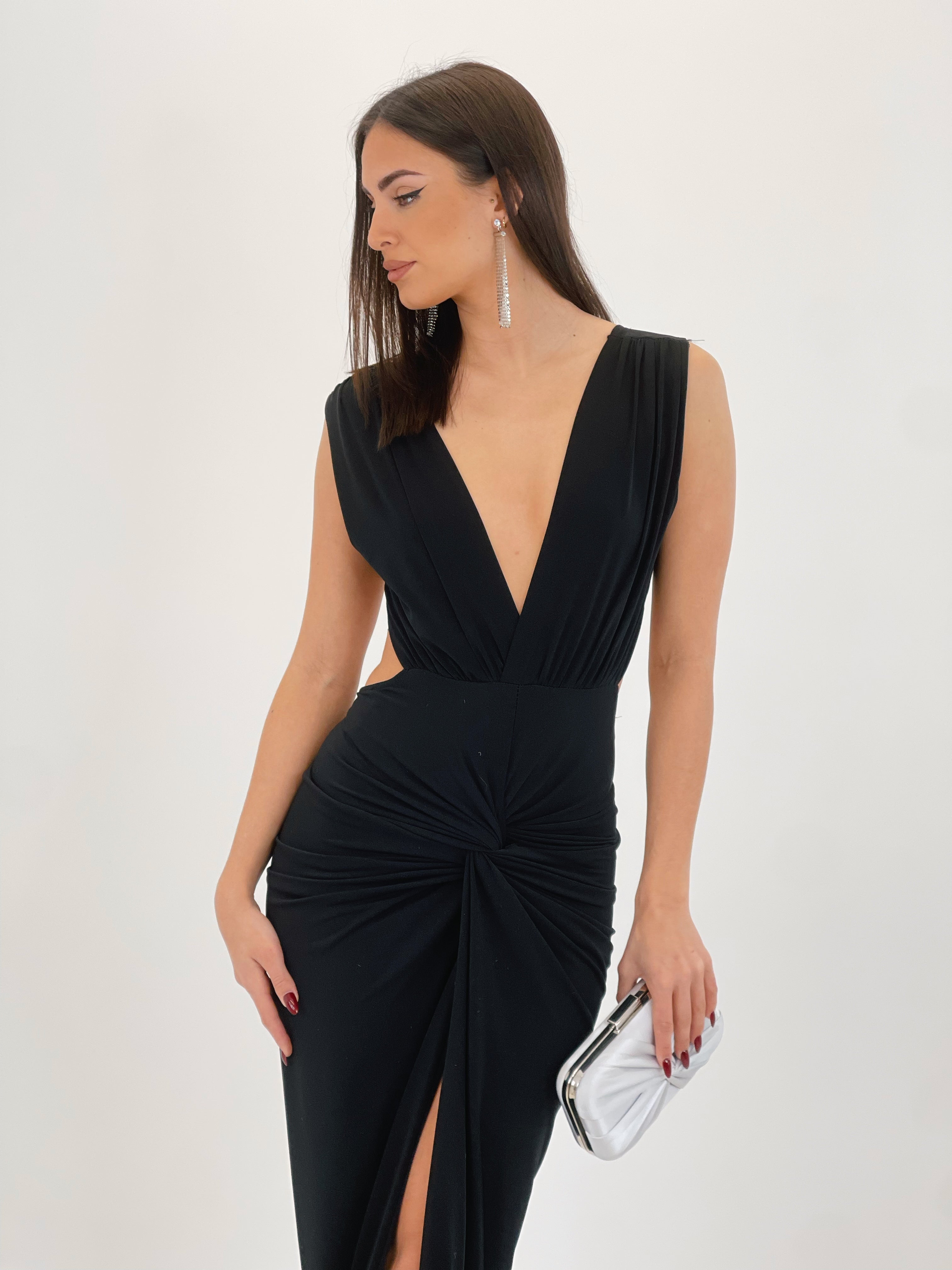 Vestido fruncido anudado Briana