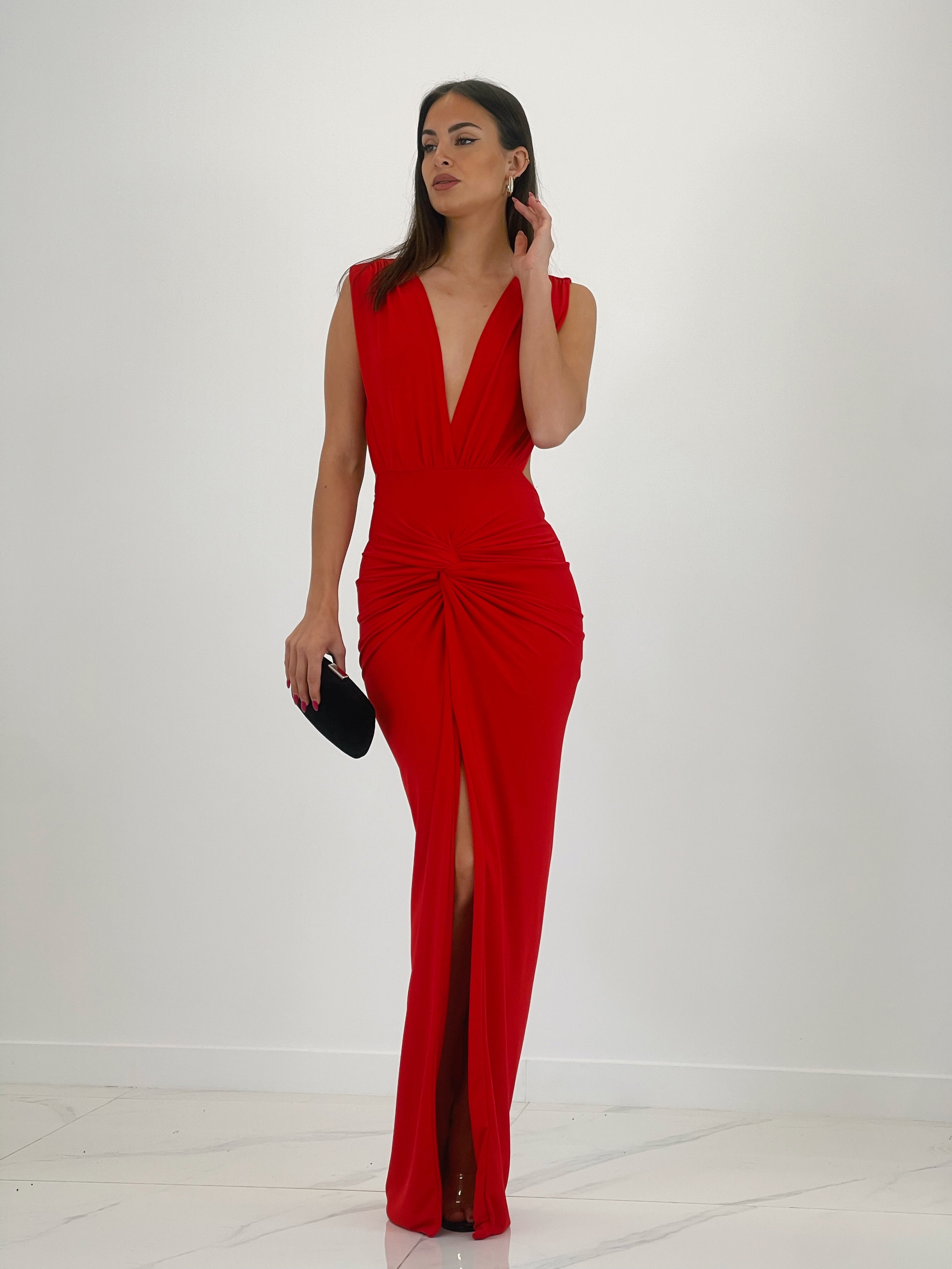 Vestido fruncido anudado Briana