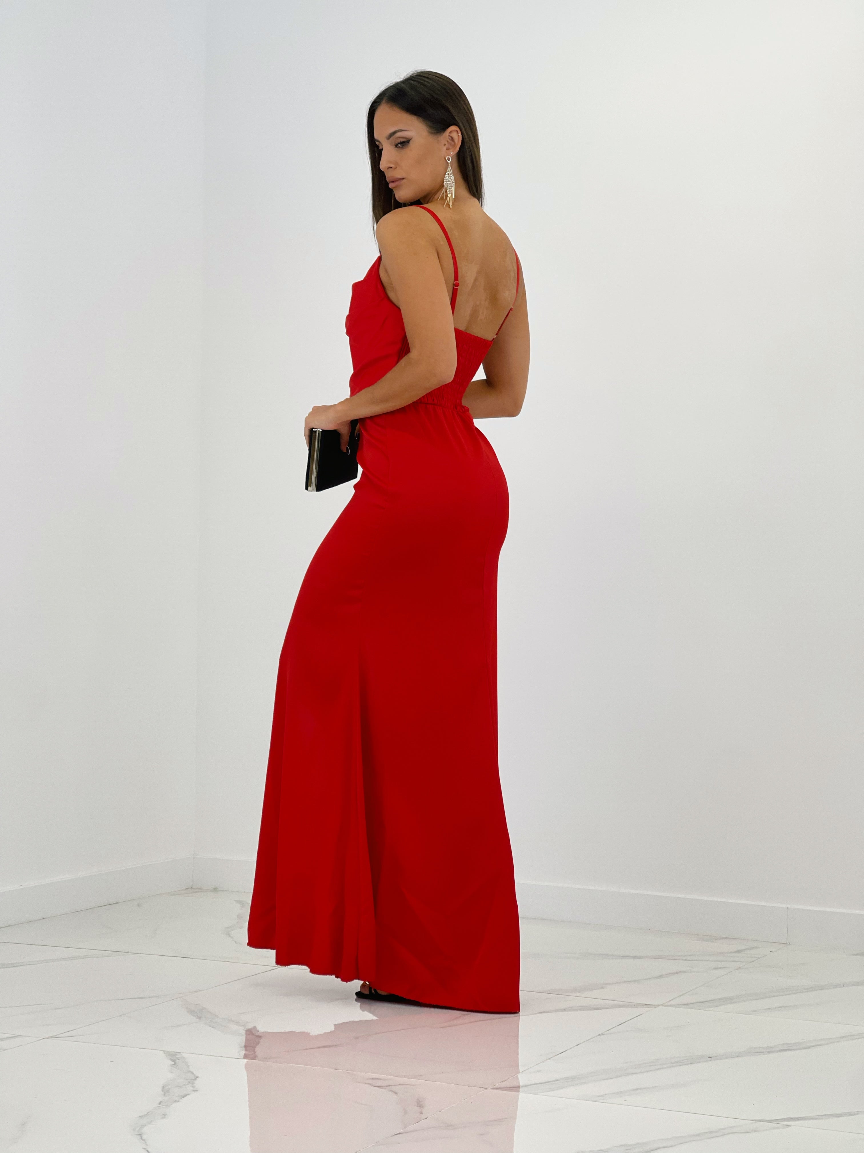 Vestido largo satinado Audrey