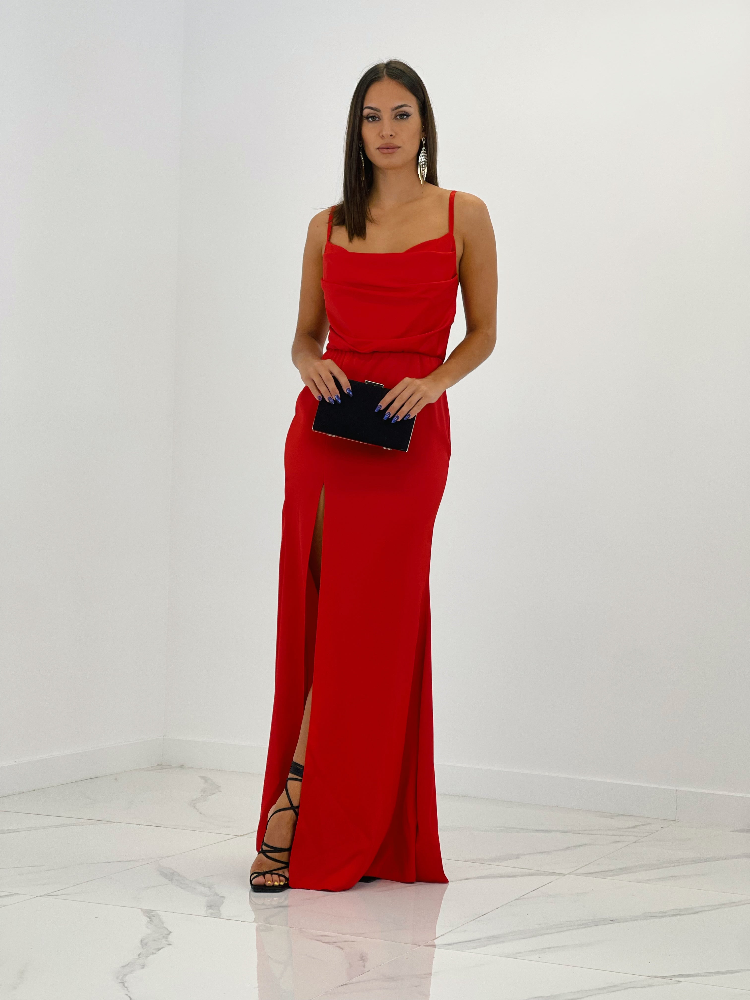 Vestido largo satinado Audrey