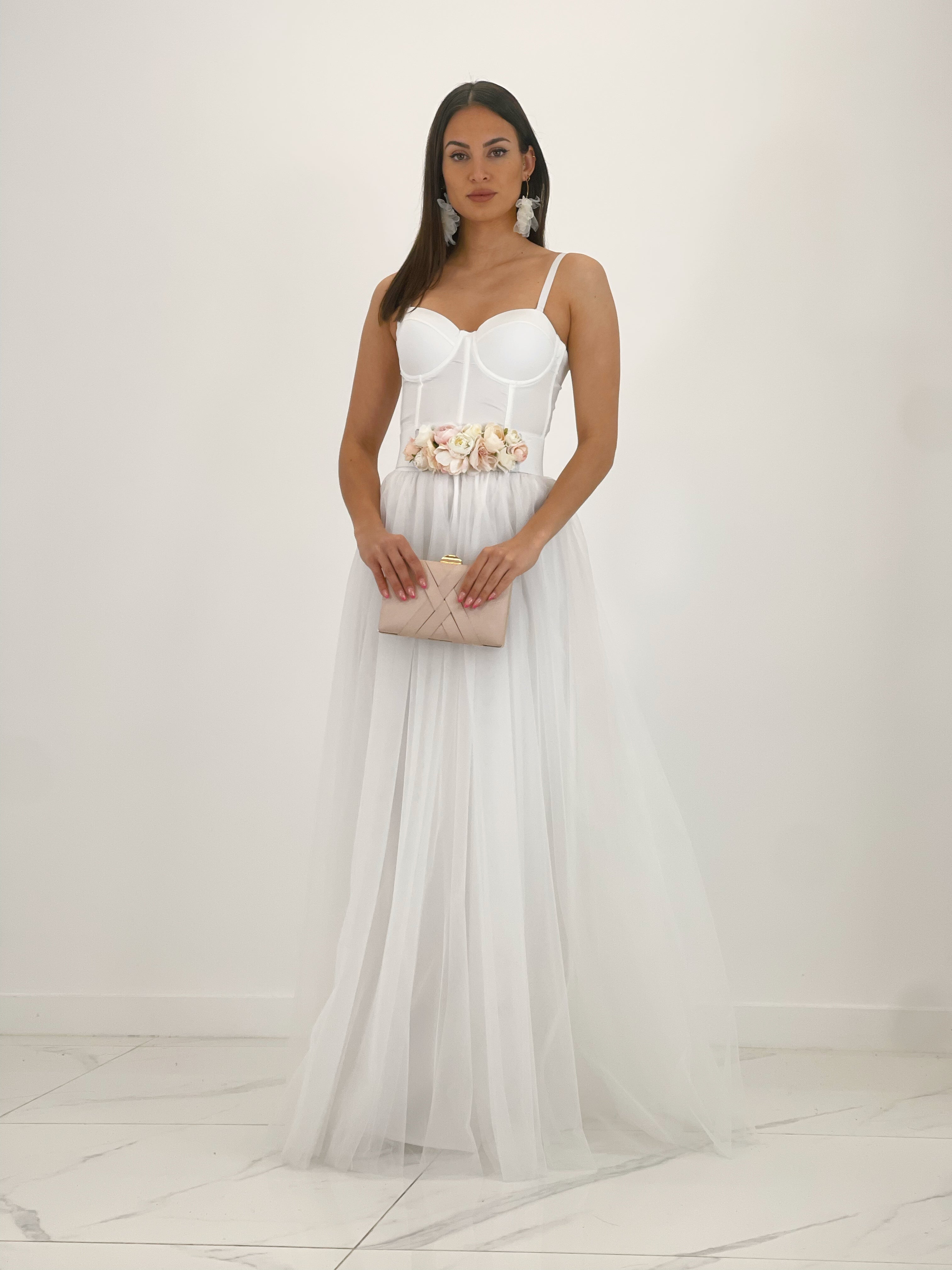 Falda Tul larga Blanco