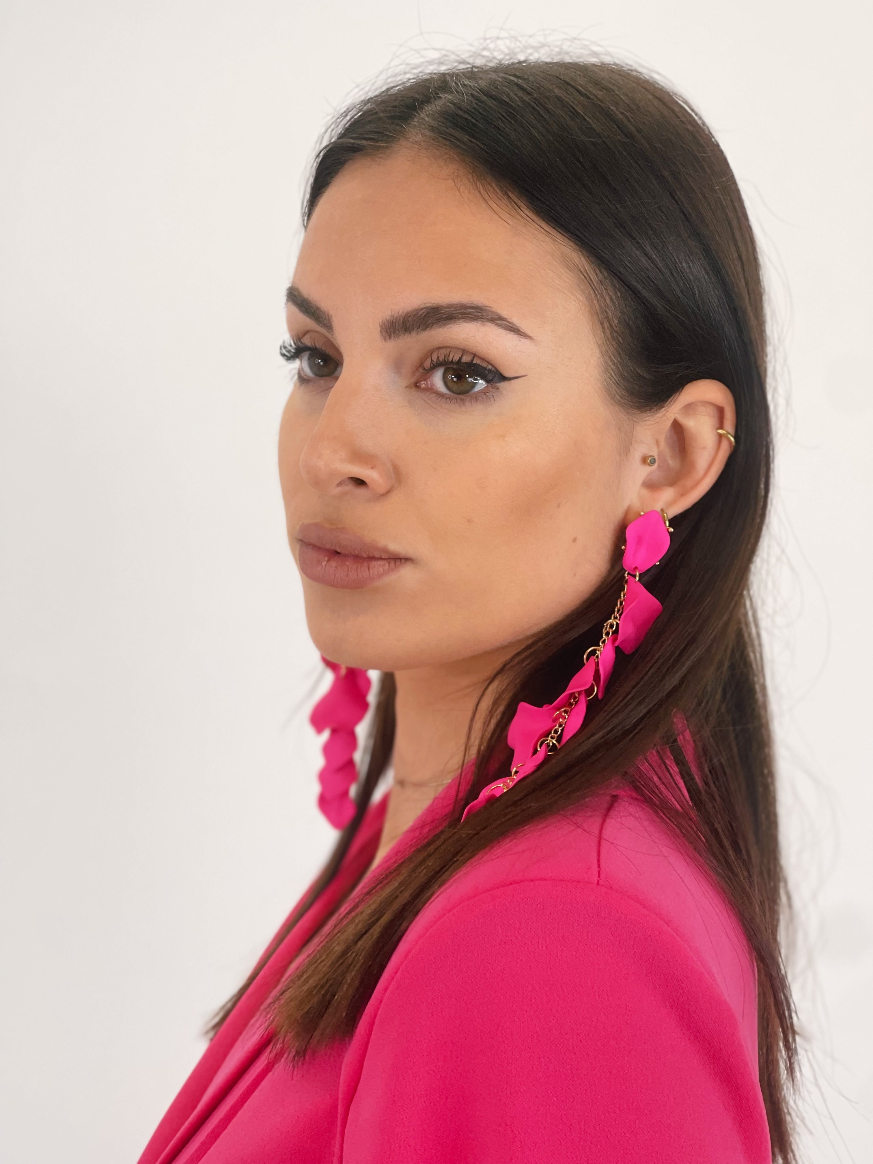 Pendientes pétalos cascada