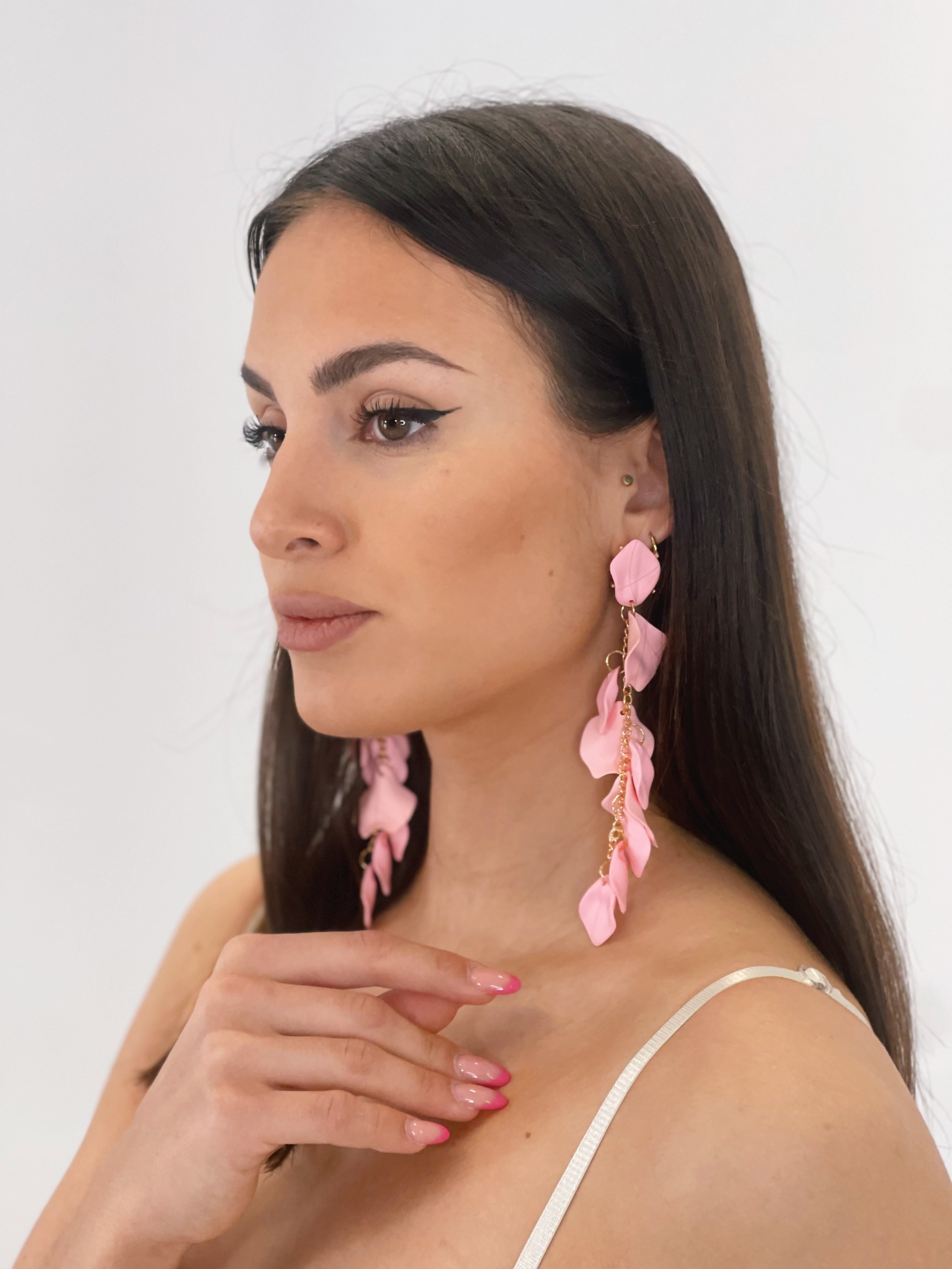 Pendientes pétalos cascada