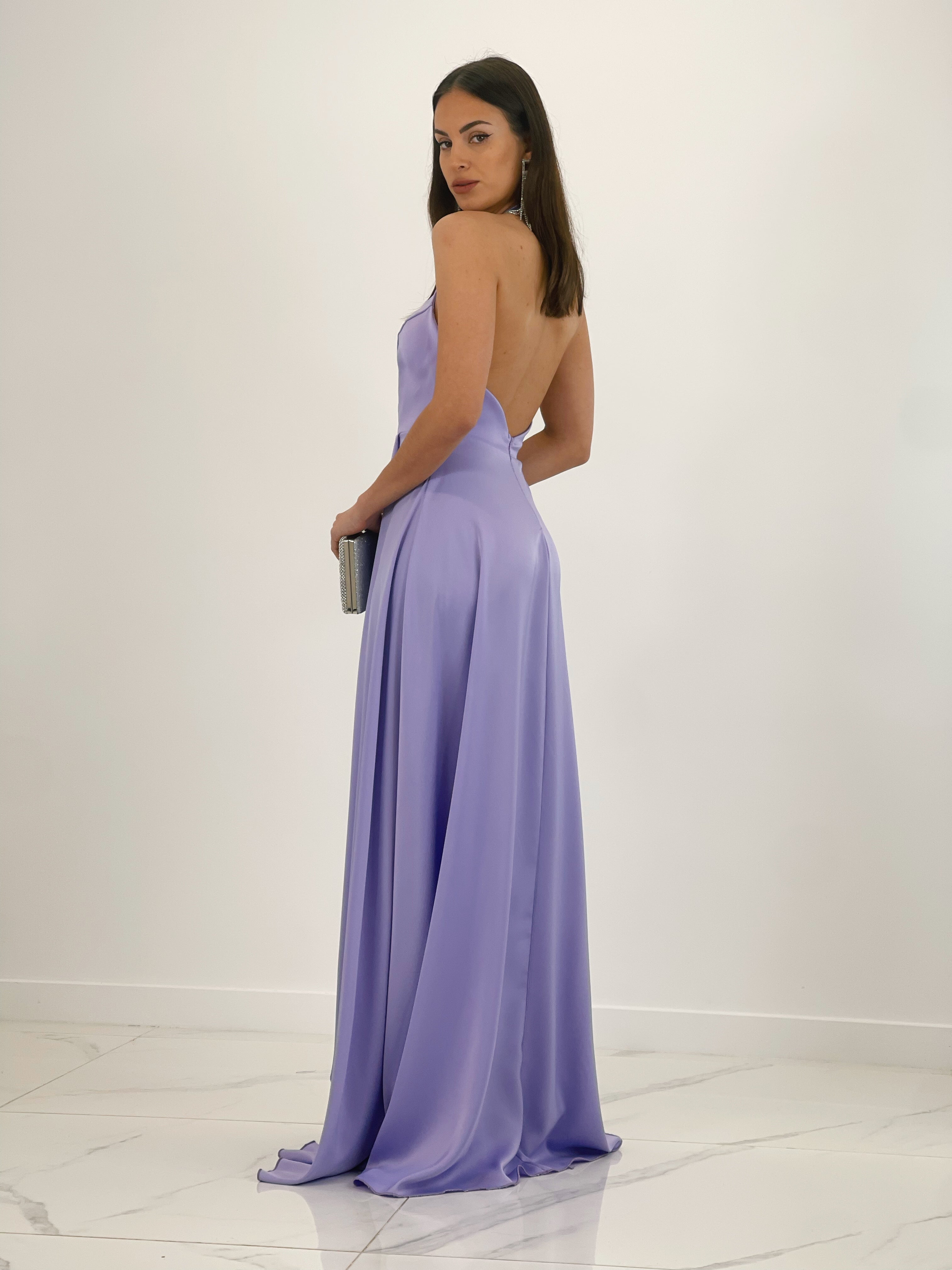 Vestido largo satén Silvia - Zebra&Maduixa®