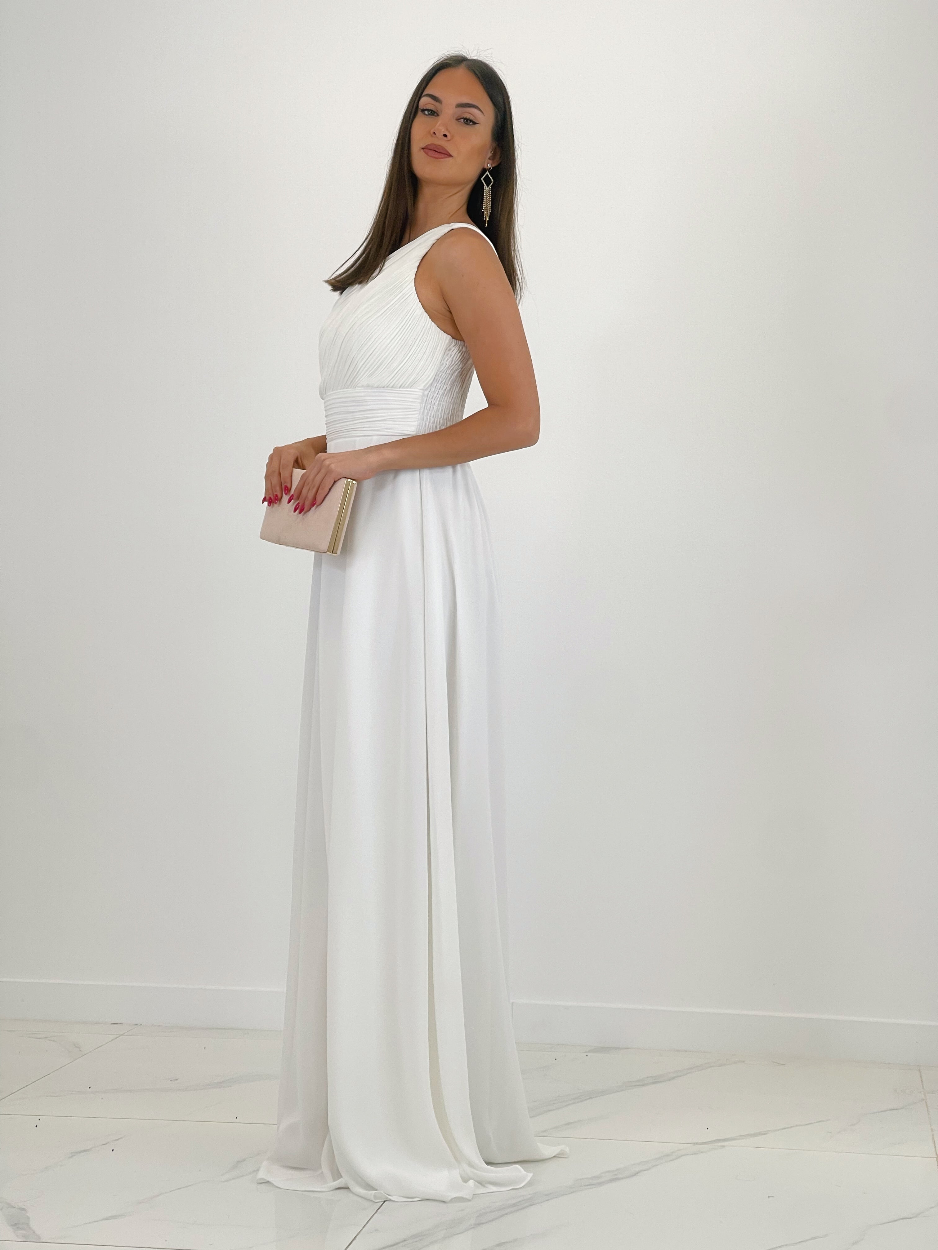 Vestido drapeado romano Julia Blanco