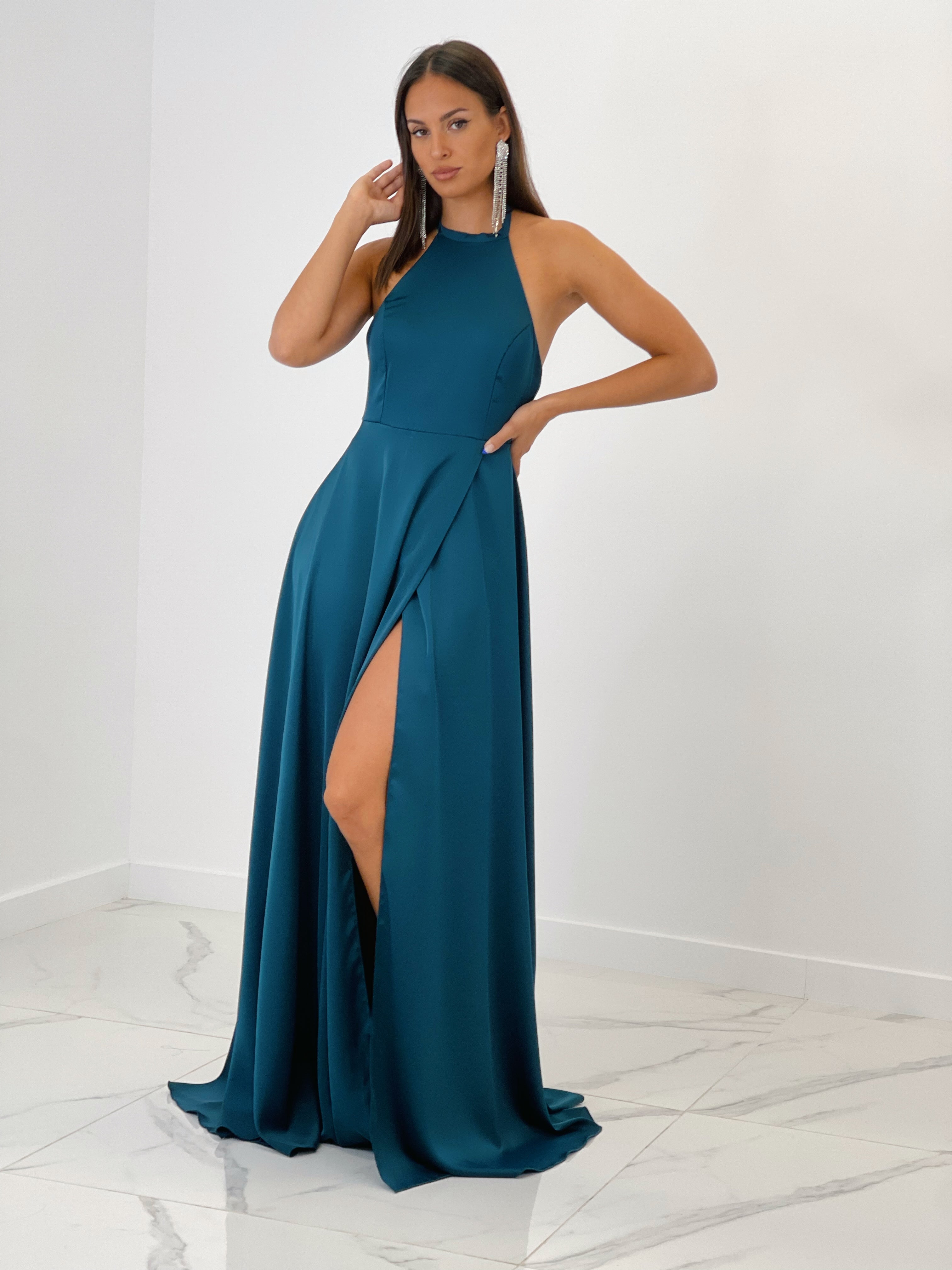 Vestido largo satén Silvia - Zebra&Maduixa®