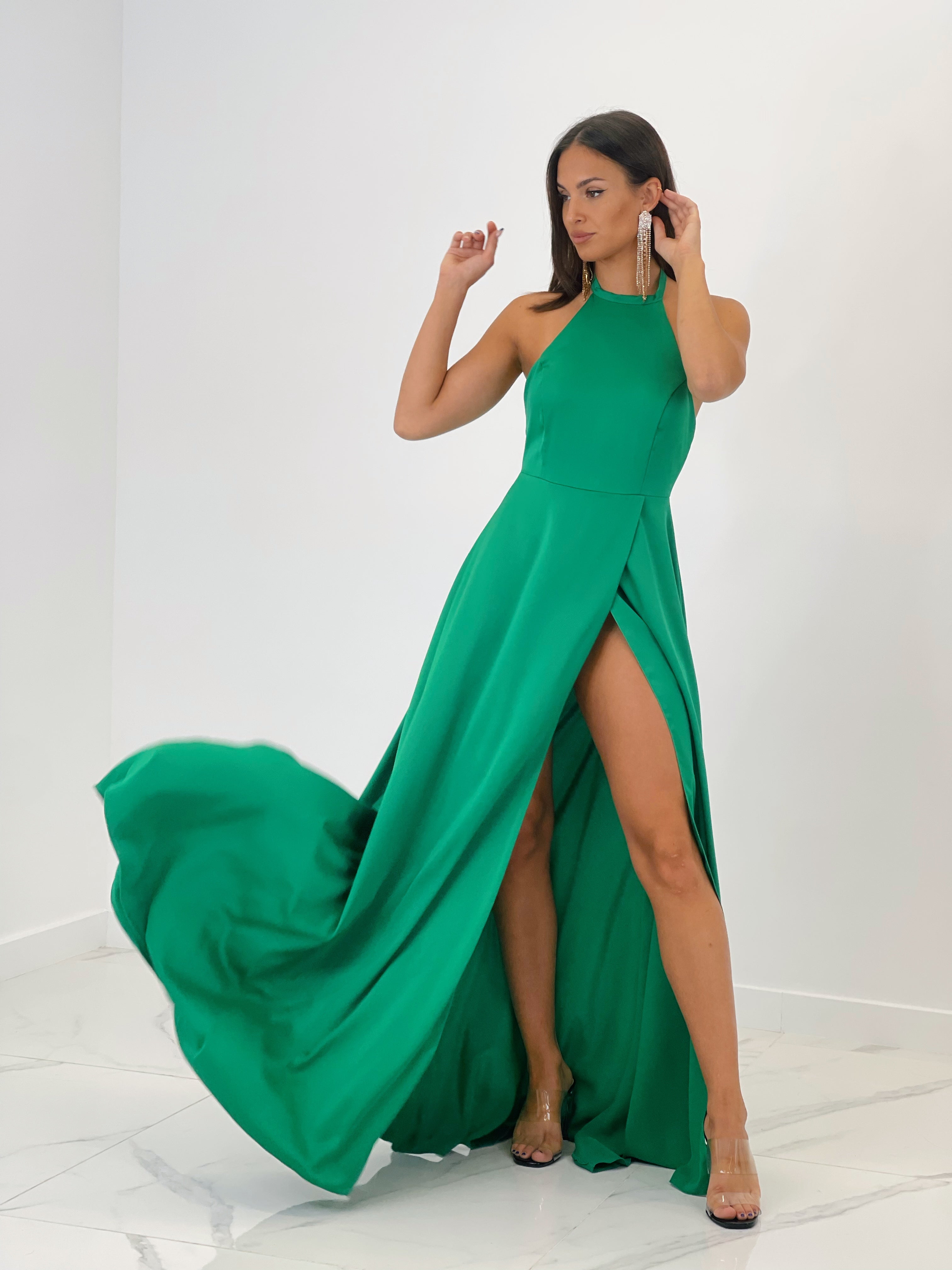 Vestido largo satén Silvia - Zebra&Maduixa®