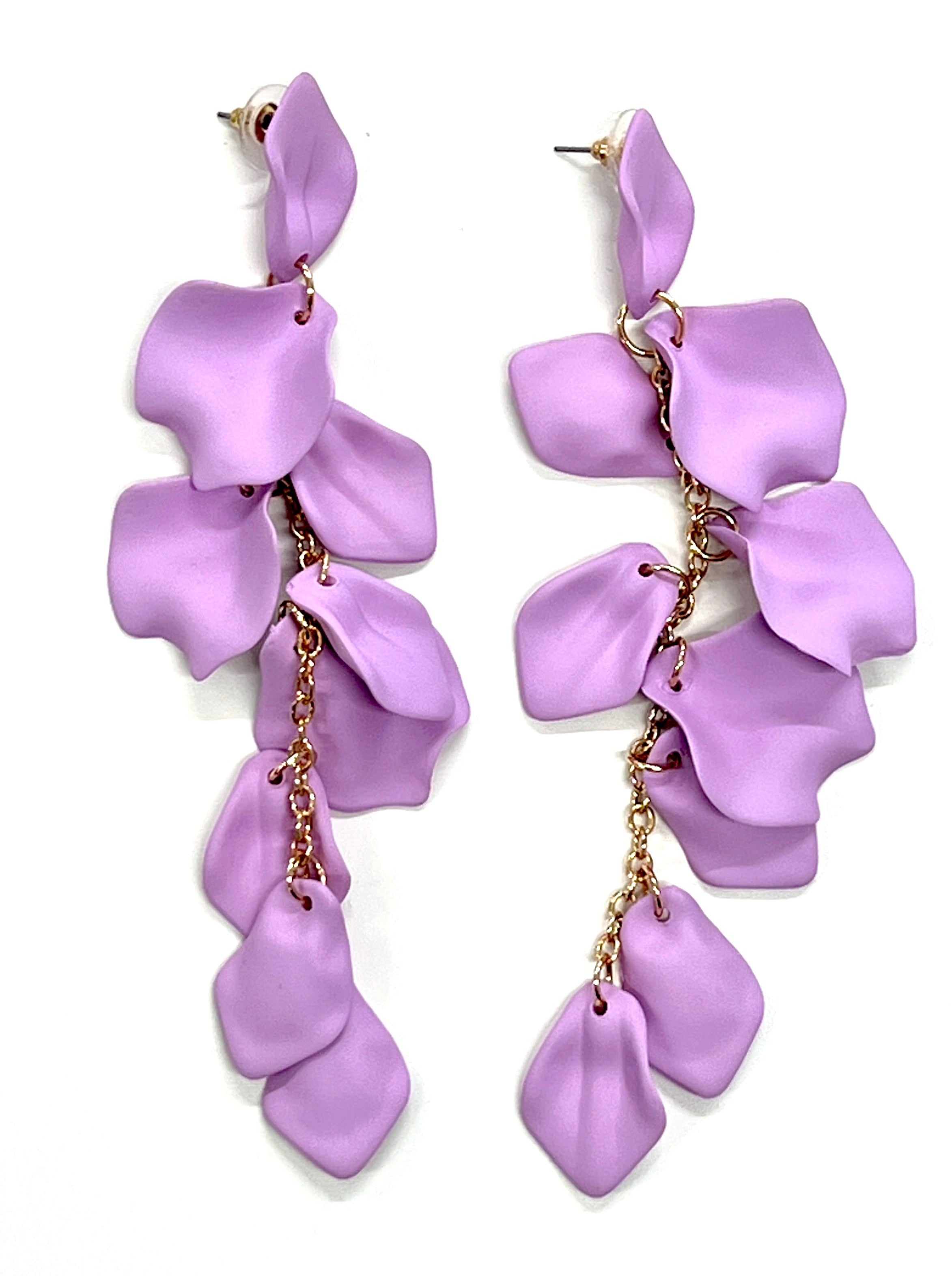 Pendientes pétalos cascada