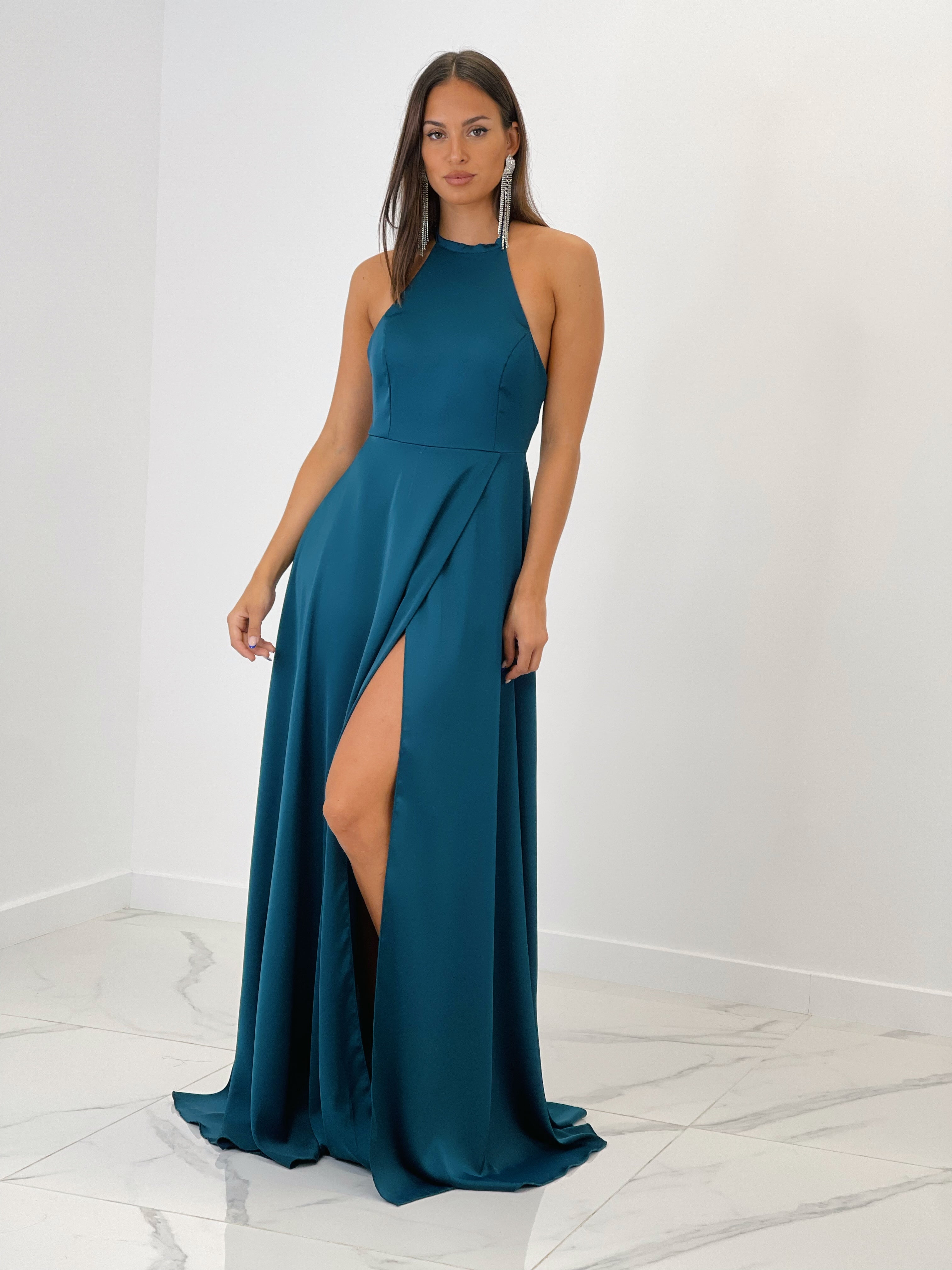 Vestido largo satén Silvia - Zebra&Maduixa®