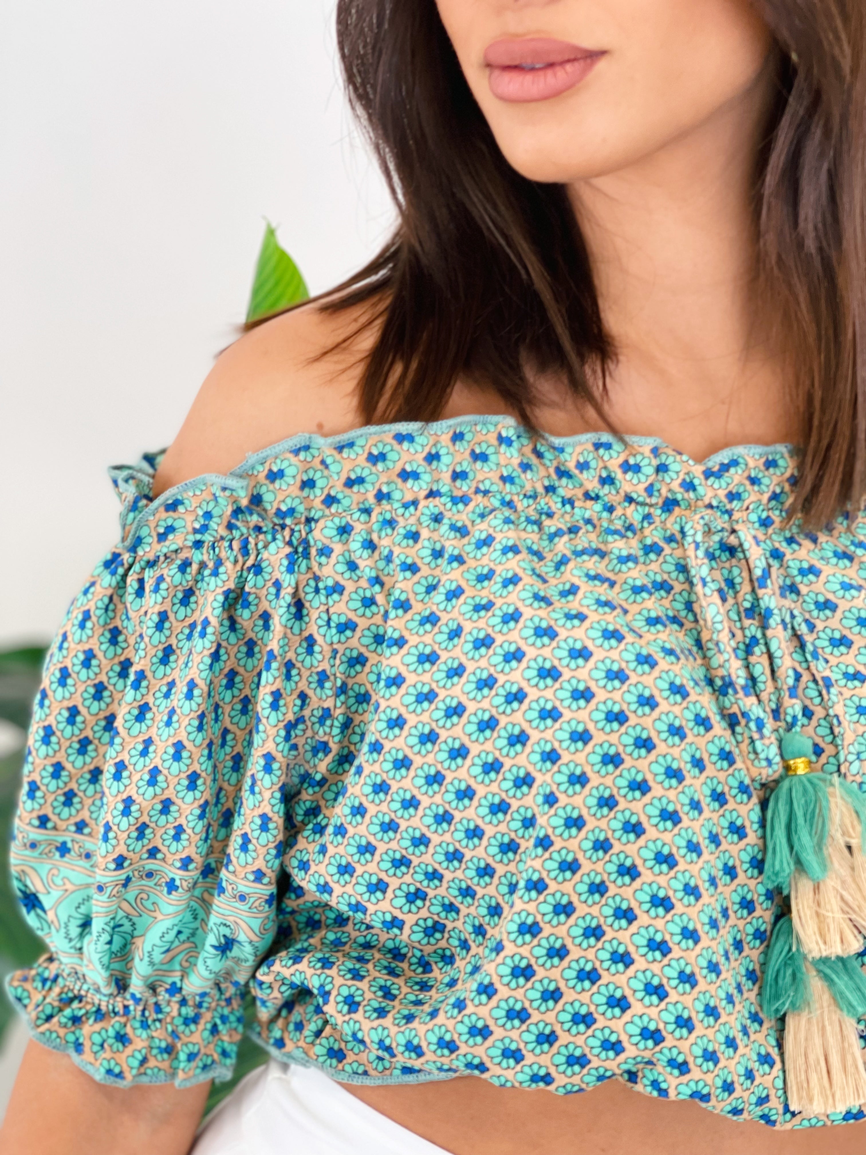 Top escote bardot Boho - Zebra&Maduixa®