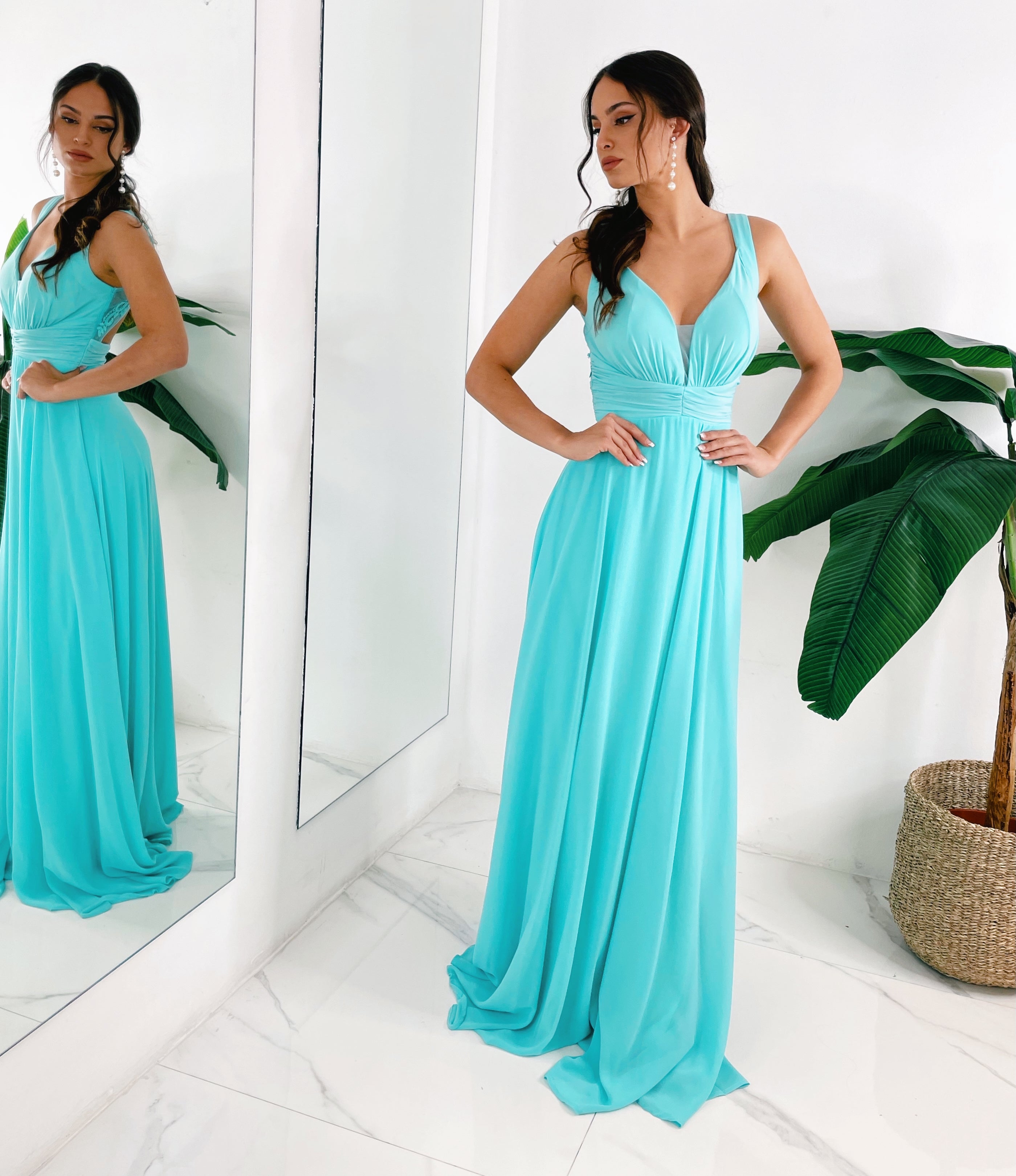 Vestido espalda bordada Artemis