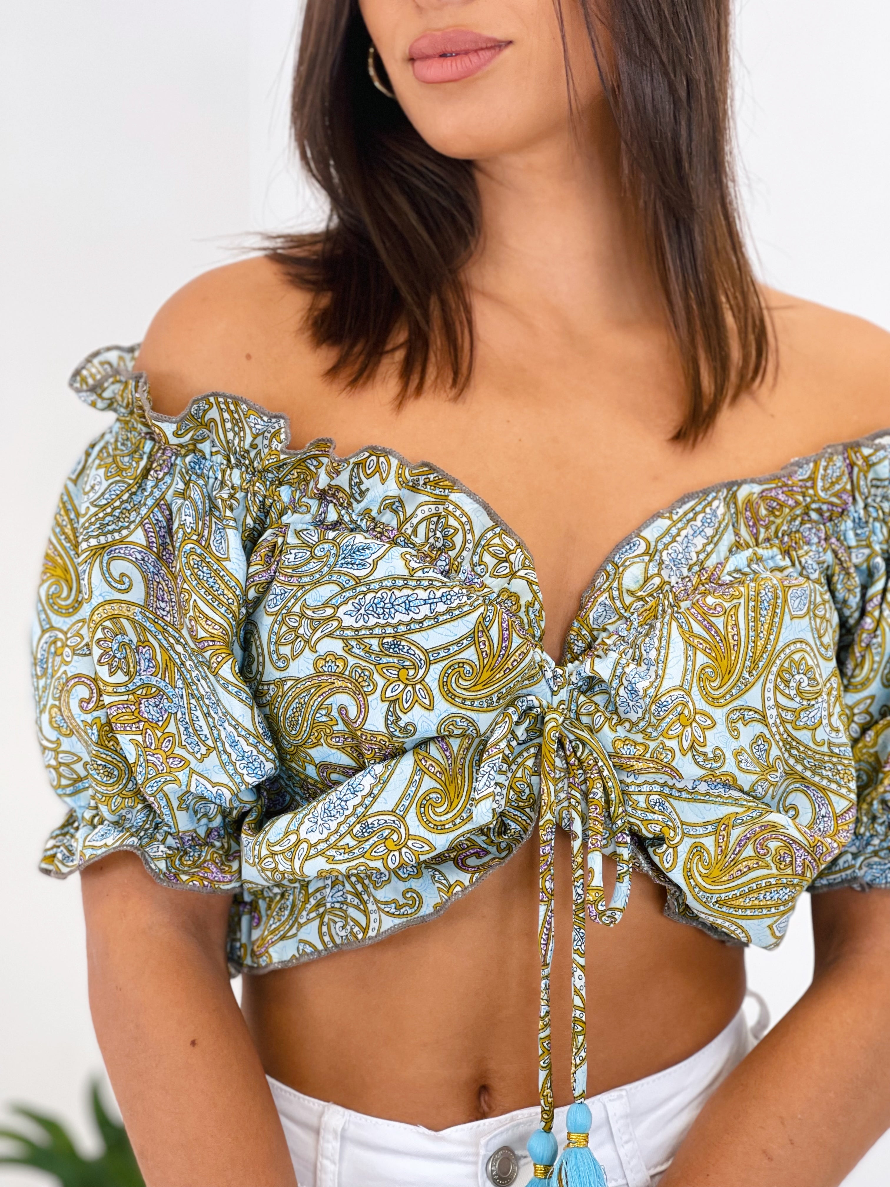 Top escote bardot Boho - Zebra&Maduixa®