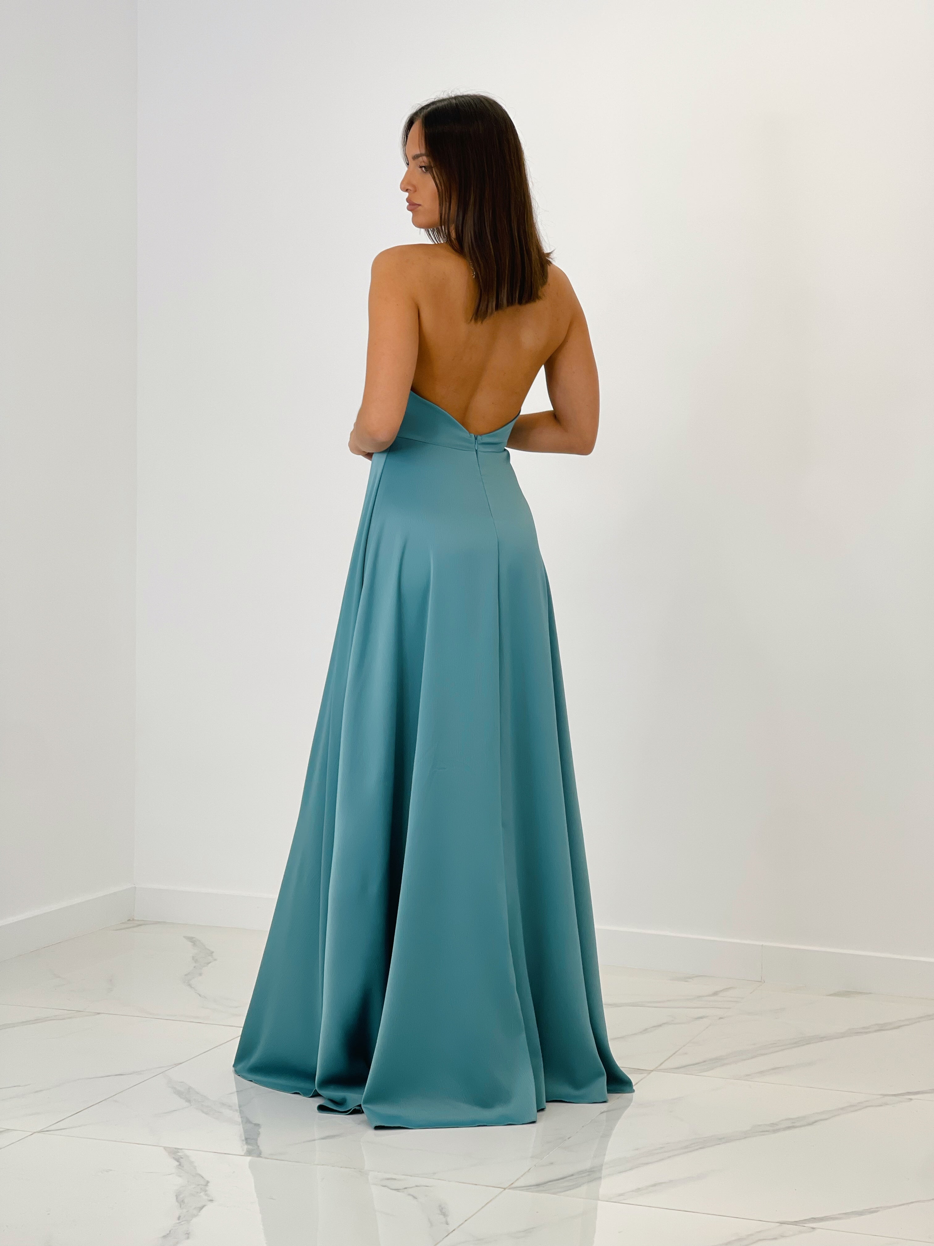 Vestido largo satén Silvia - Zebra&Maduixa®