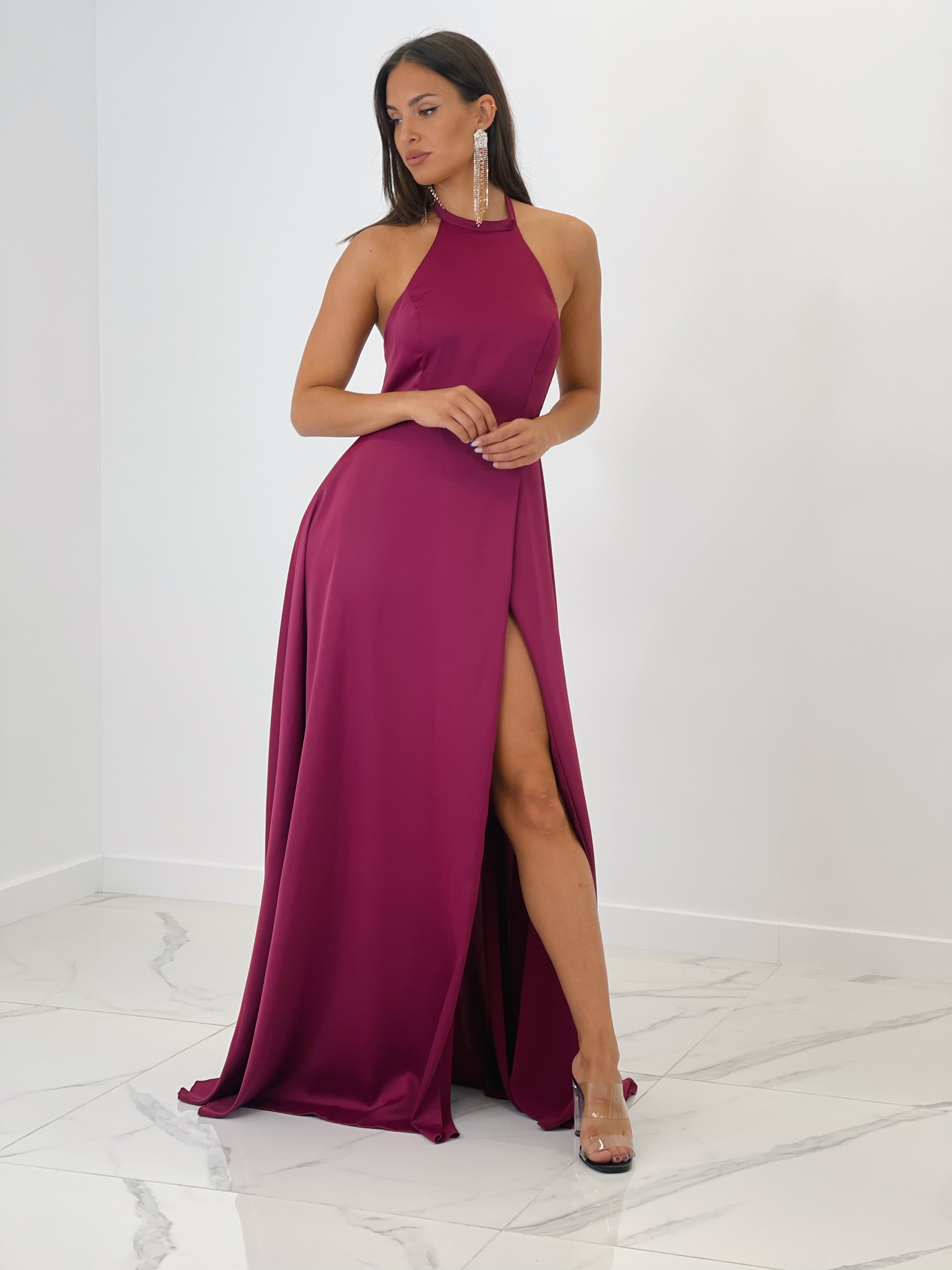 Vestido largo satén Silvia - Zebra&Maduixa®