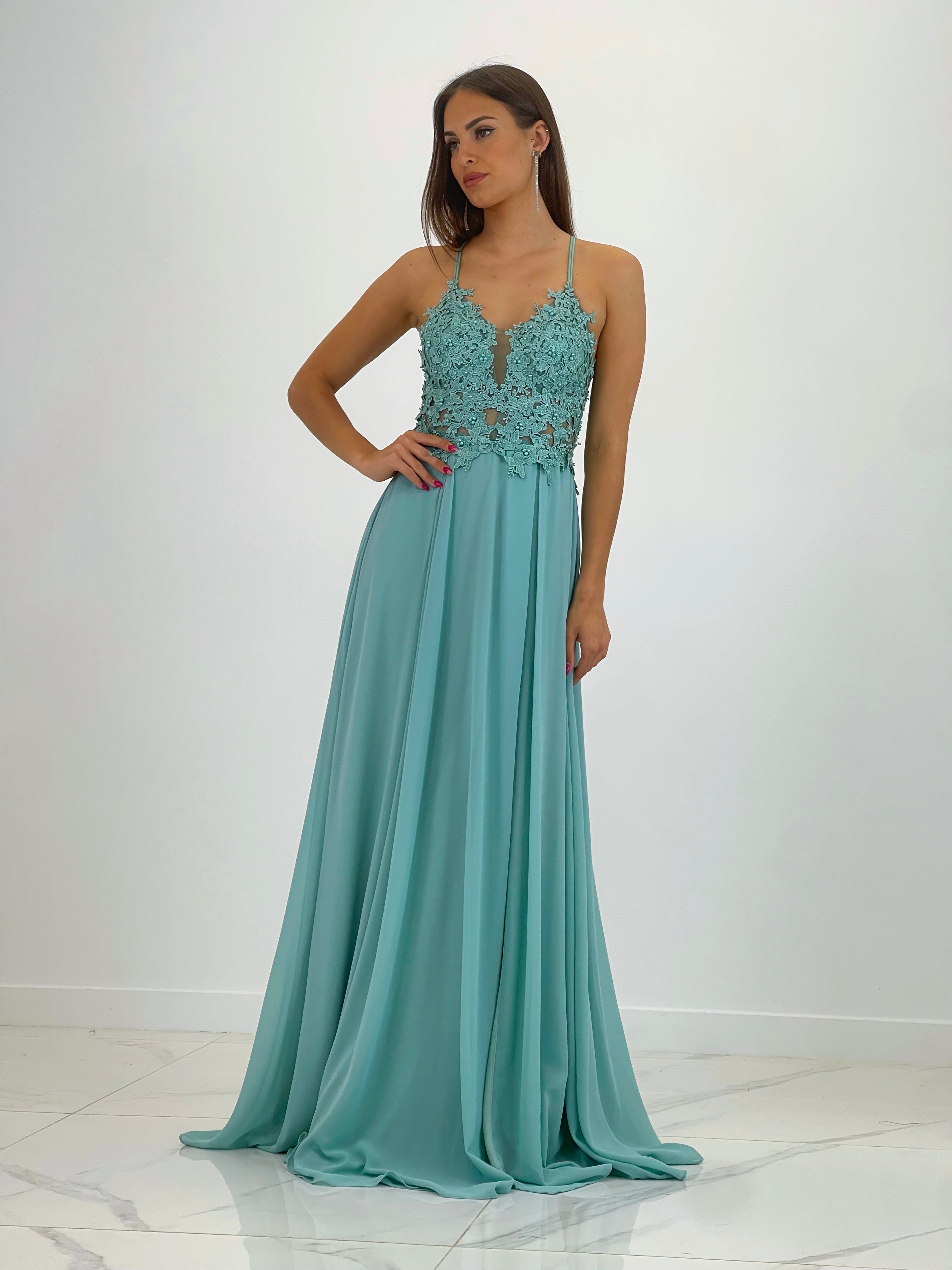 Vestido bordado tirantes Celina