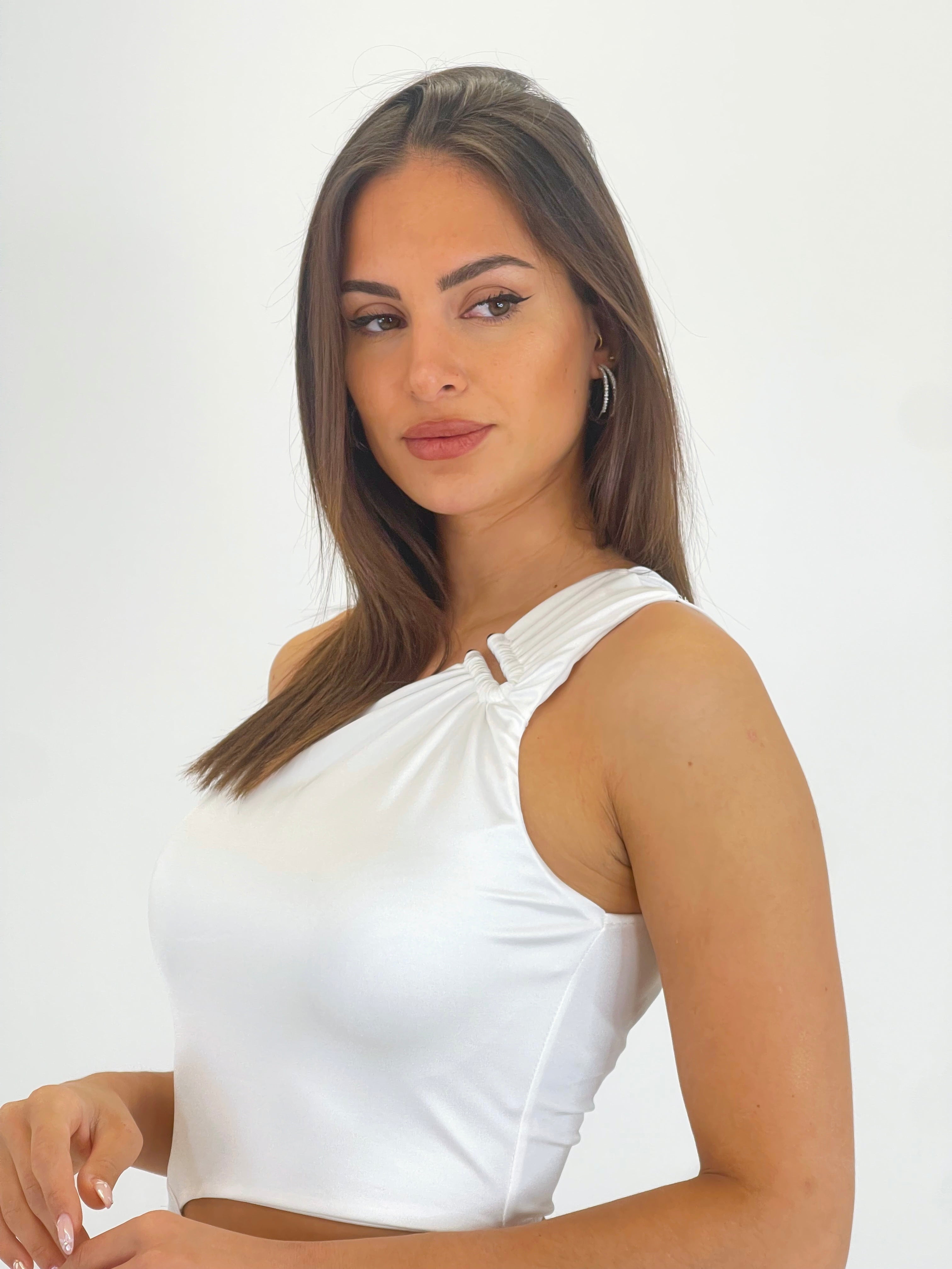 Vestido asimétrico cut out Selena